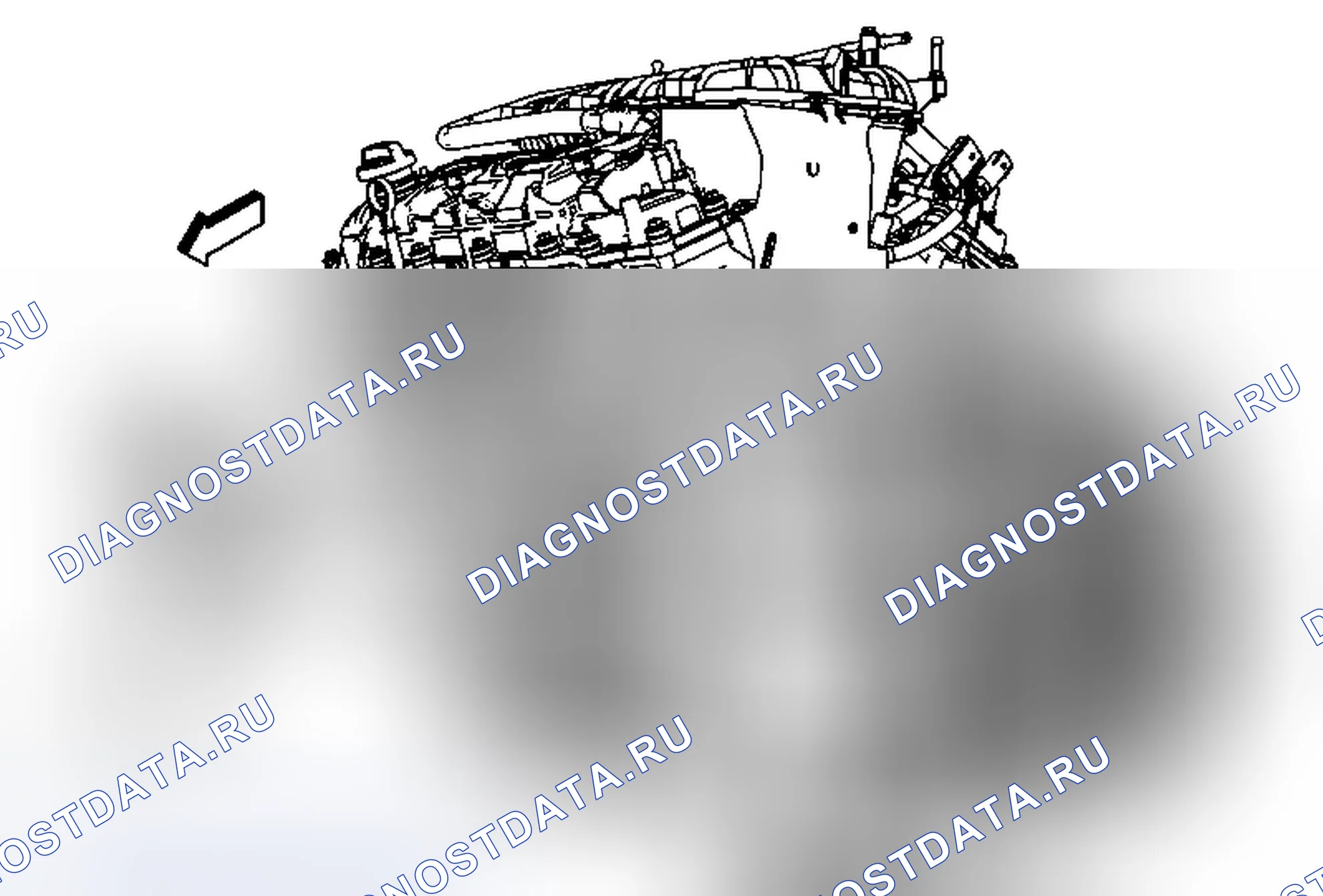 Рис. 79: Замена байпасного клапана впрыска вторичного воздуха - блок 2. Buick LaCrosse II рестайлинг