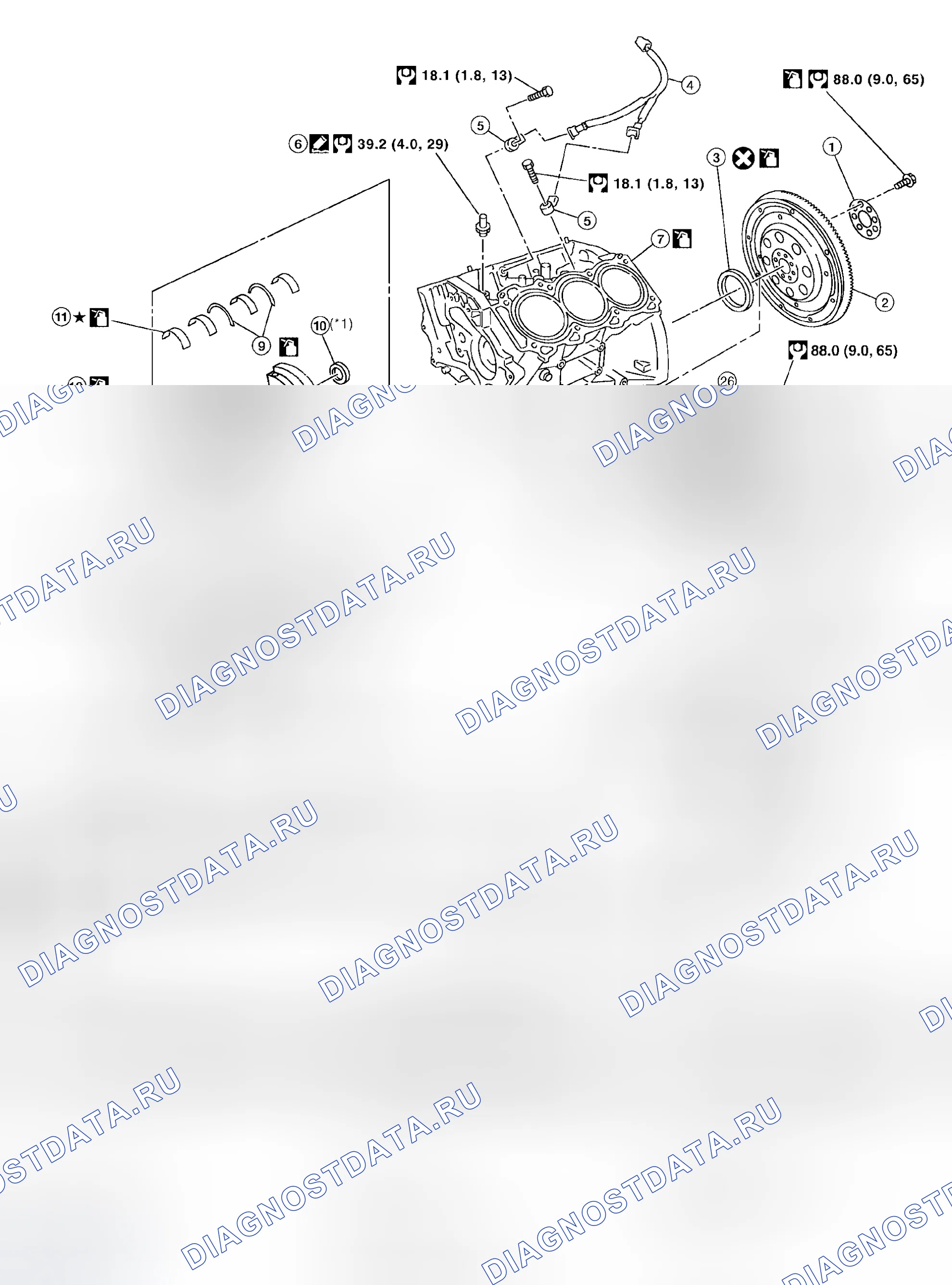 Рис. 435: Разборка и сборка. Honda Odyssey I