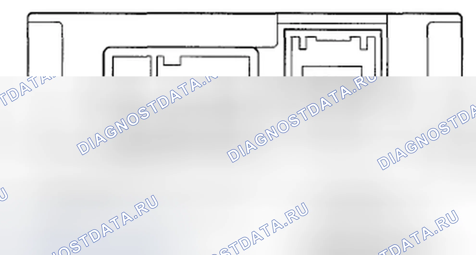 Рис. 34: Разъем блока адаптера USB для входов и выходов. Honda Insight ZE2