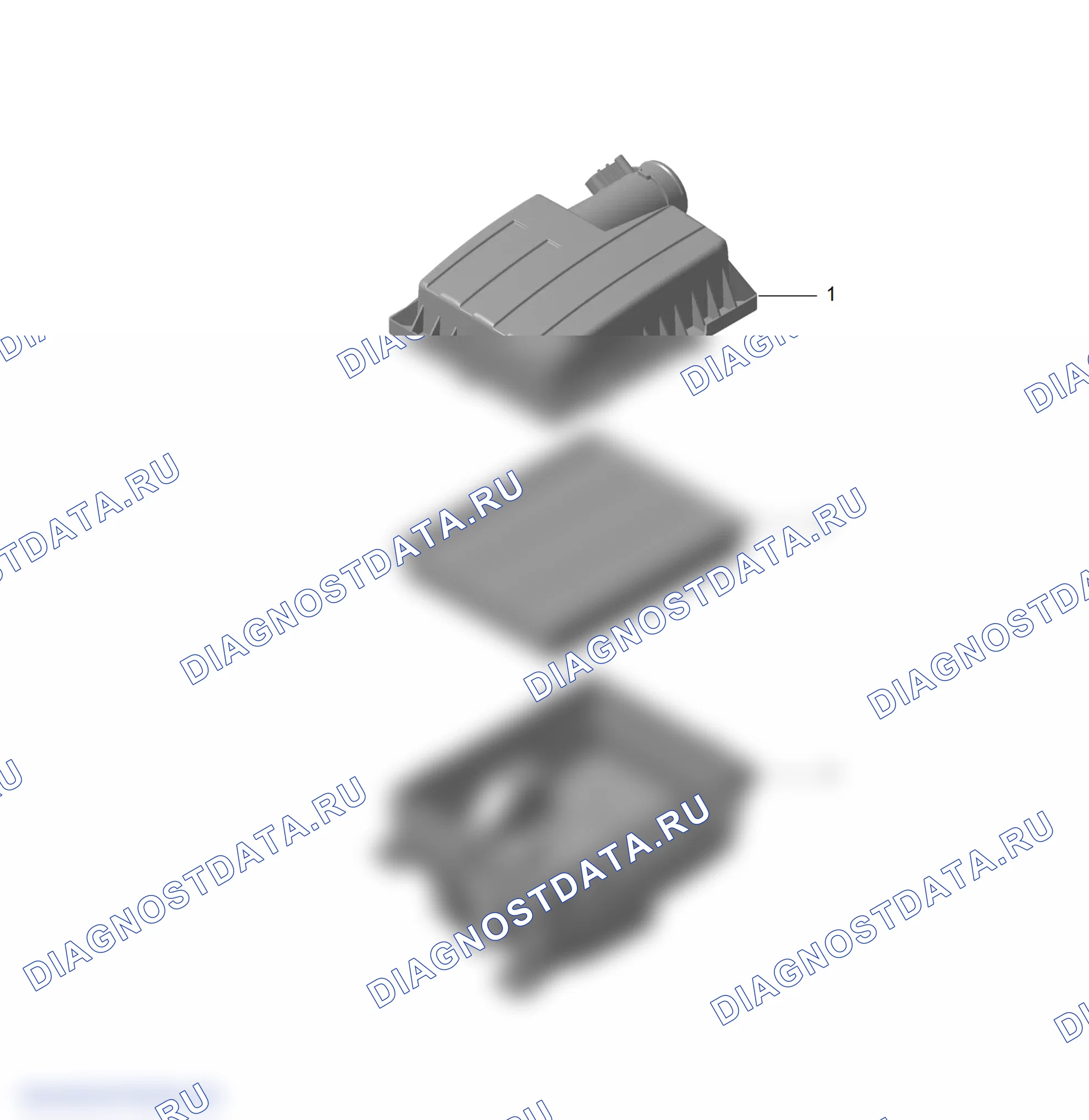 Схема расположения фильтрующего элемента воздушного фильтра — Wey V9X. Wey V9X I
