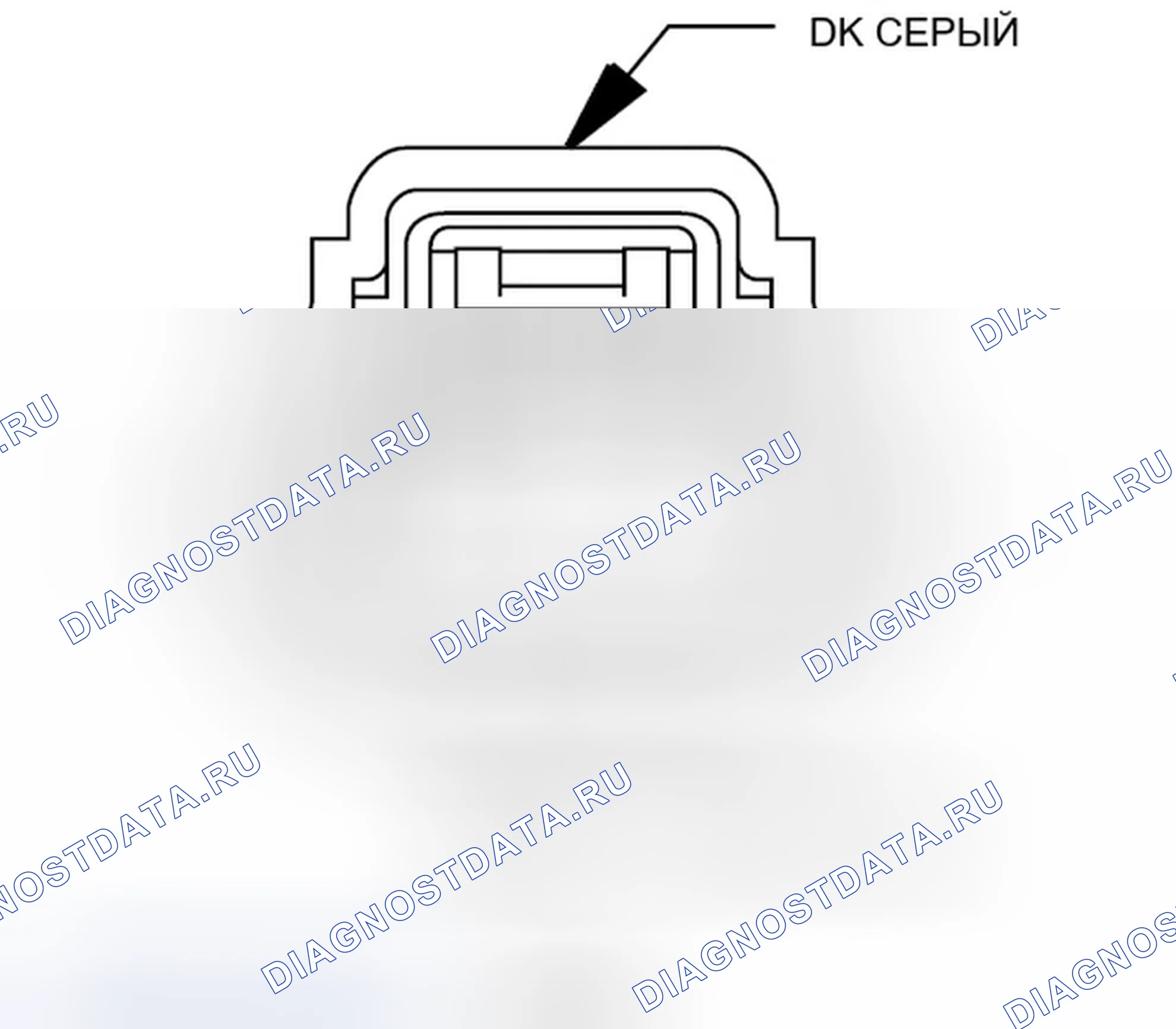 Рис. 148: Вид с торца разъема катушки зажигания 2 (газ). Jeep Compass I