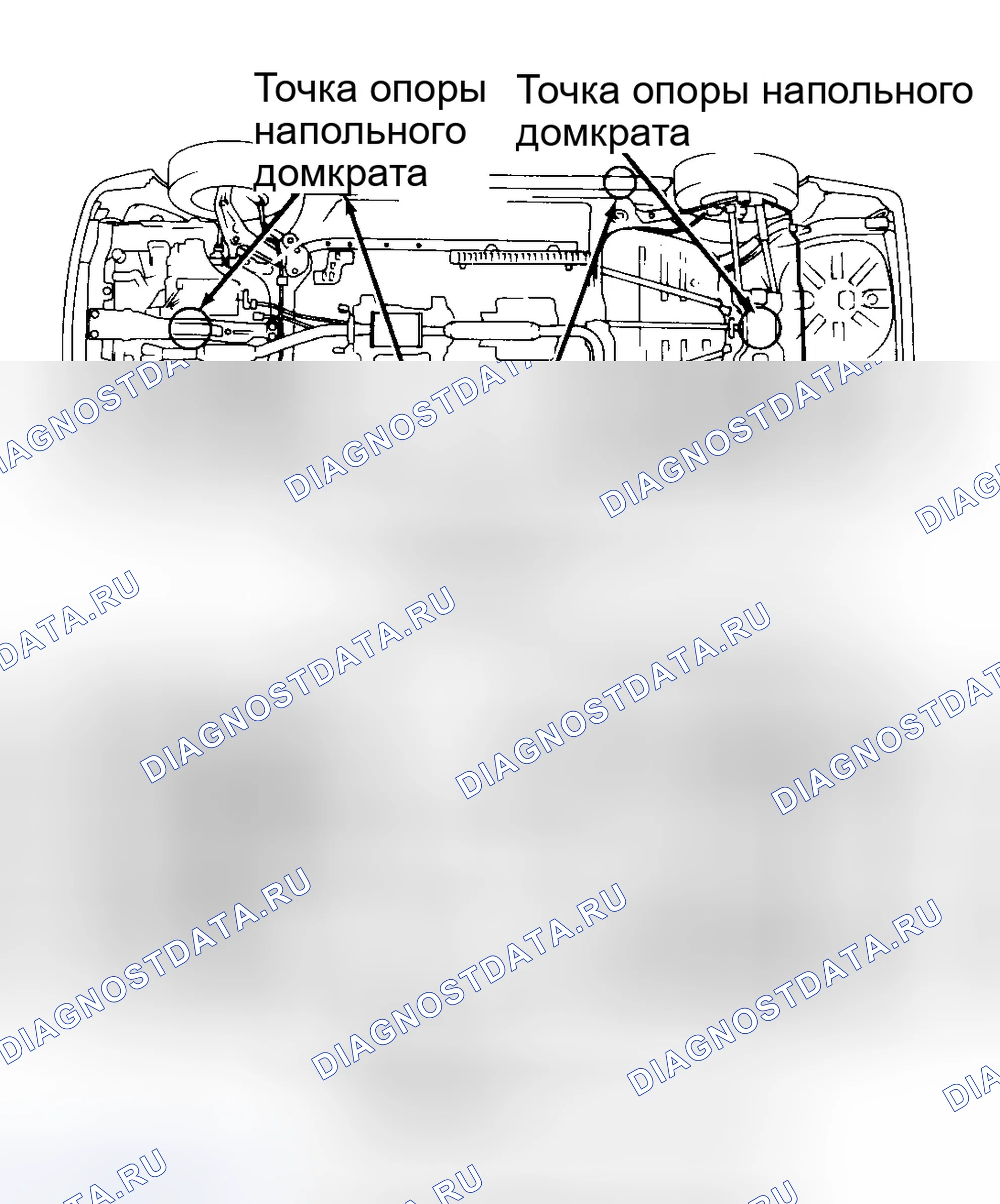 Рис. 8: ТОЧКИ ОБСЛУЖИВАНИЯ. Infiniti G20 I