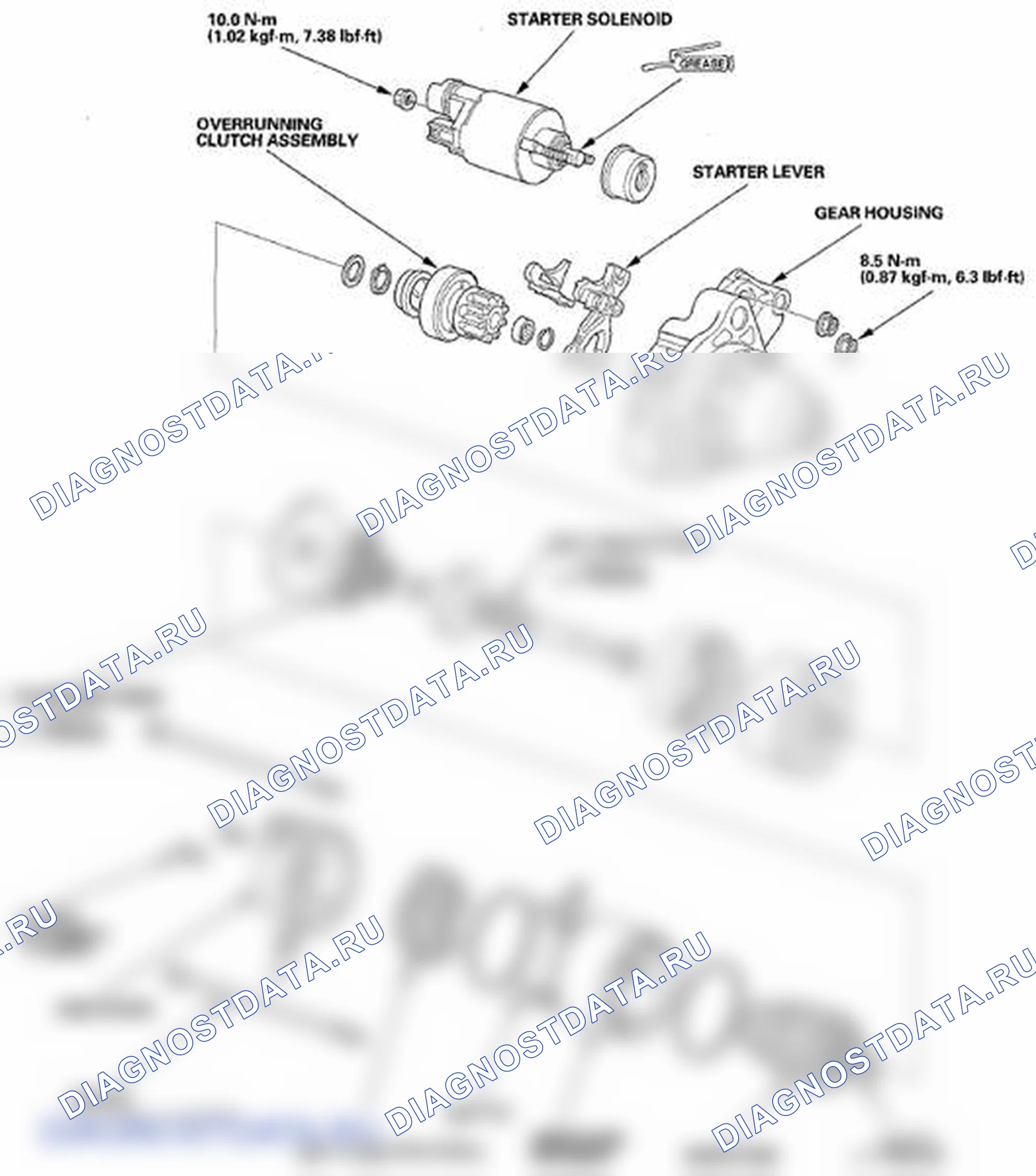 Рис. 19: Разборка/повторная сборка. Honda Fit GE