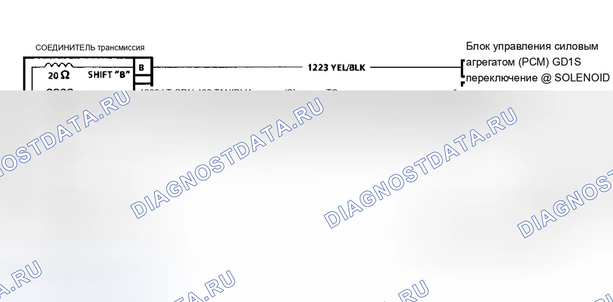 Рис. 26: Схема кода P0703 (3.1L) Вход тормозного переключателя муфта блокировки гидротрансформатора. Buick Century V