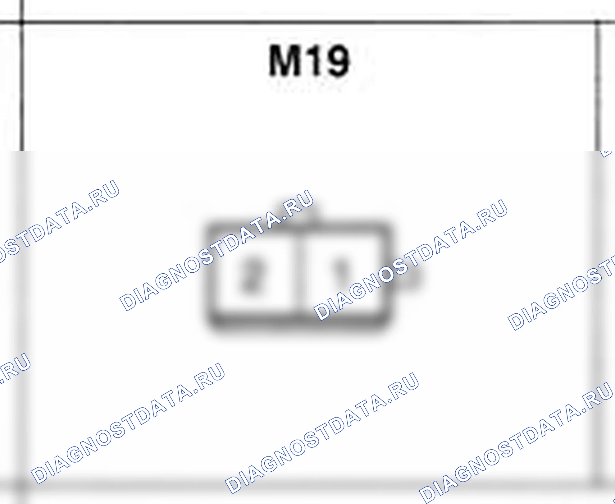 Распиновка разъёма M19 — основного жгута. Hyundai Atos MX