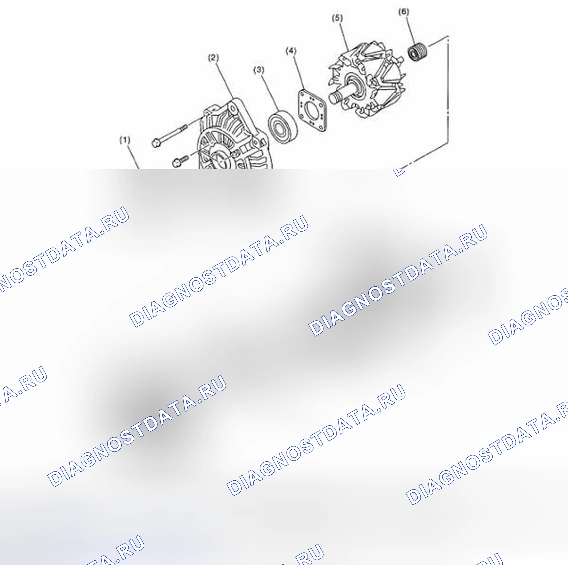 Рис. 39: Идентификация компонентов генератора. Subaru Impreza WRX GD/GG рестайлинг 2