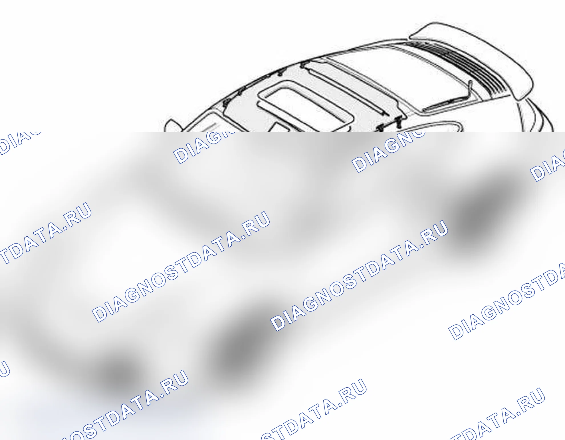 Рис. 18: Снятие и установка облицовки крыши. Porsche 911 Carrera 996 рестайлинг