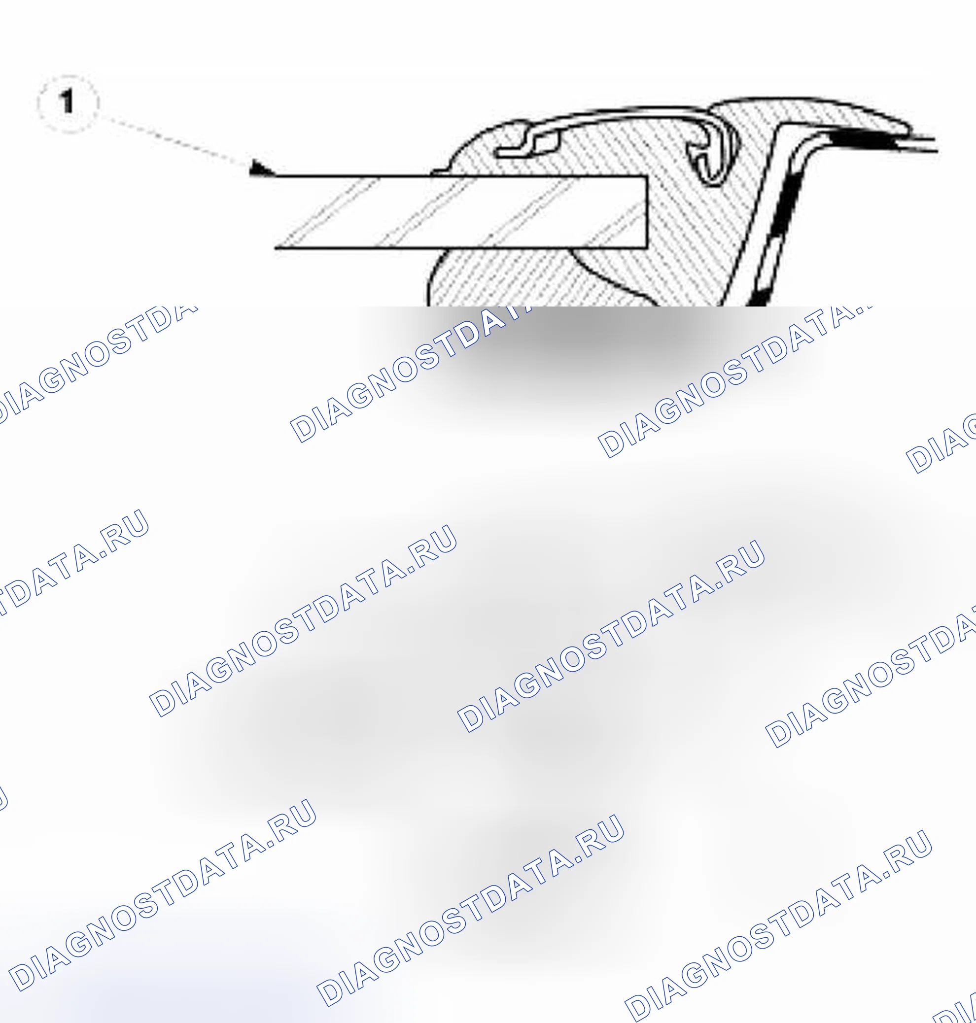 Рис. 95: Нанесение клея. Jaguar XJ II