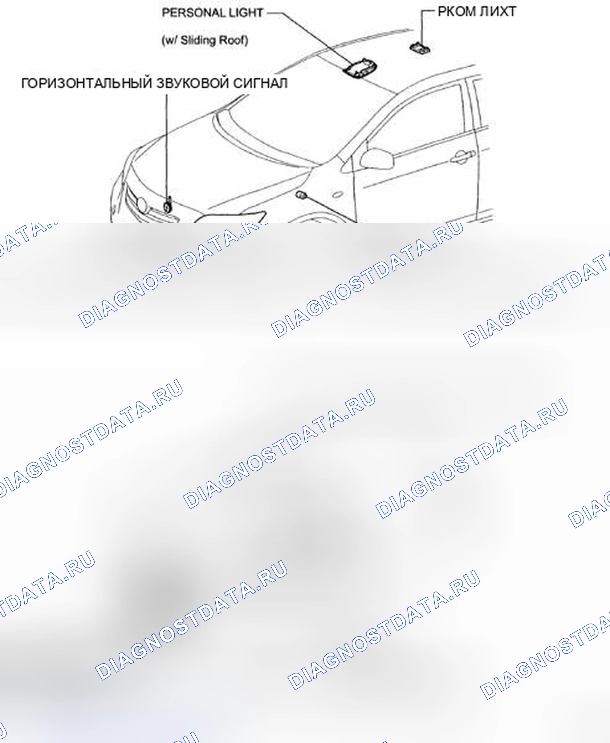 Рис. 37: РАСПОЛОЖЕНИЕ ДЕТАЛЕЙ. Toyota Corolla X