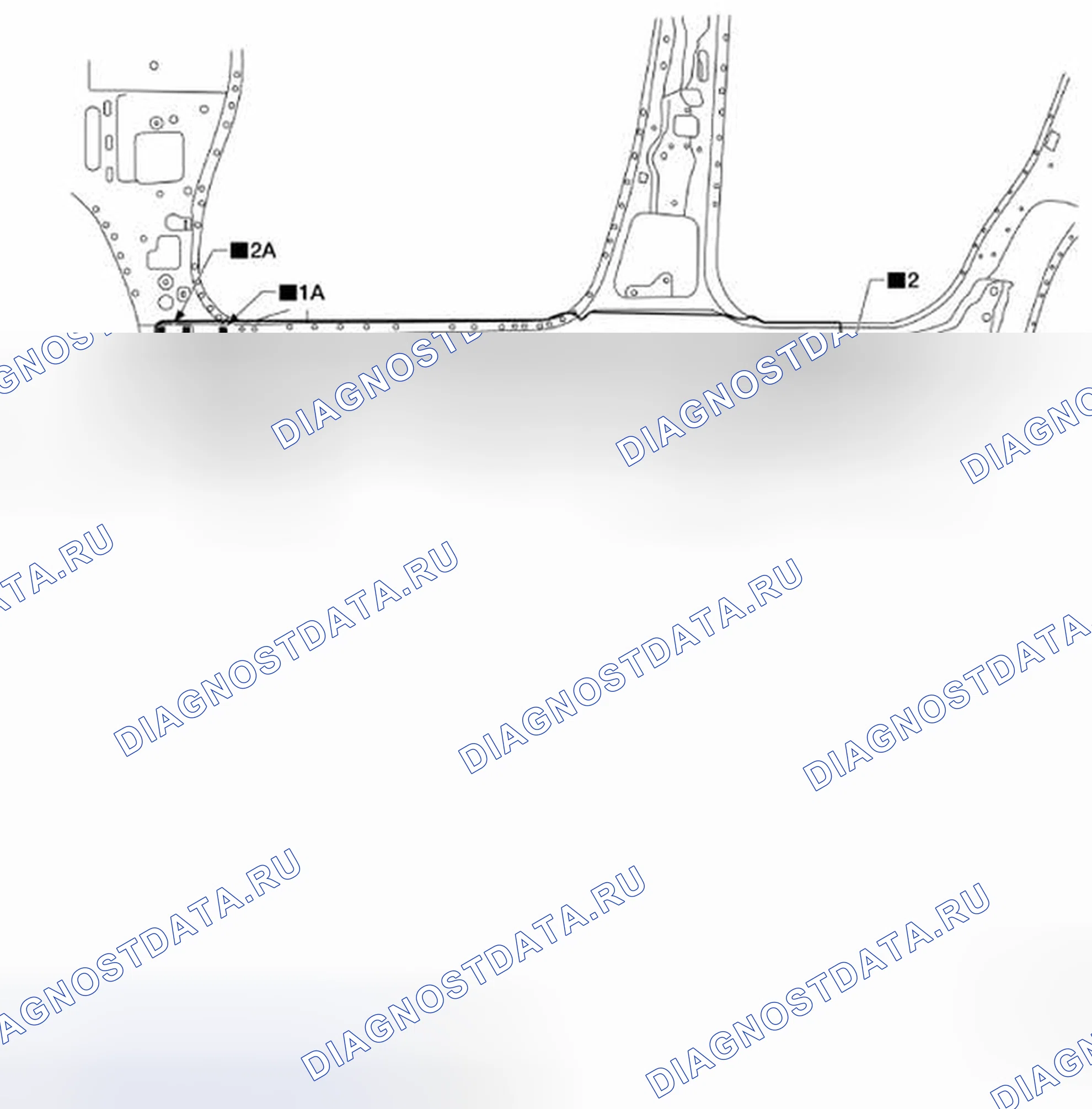 Рис. 376: Внешнее армирование подоконника. Nissan Pathfinder IV рестайлинг
