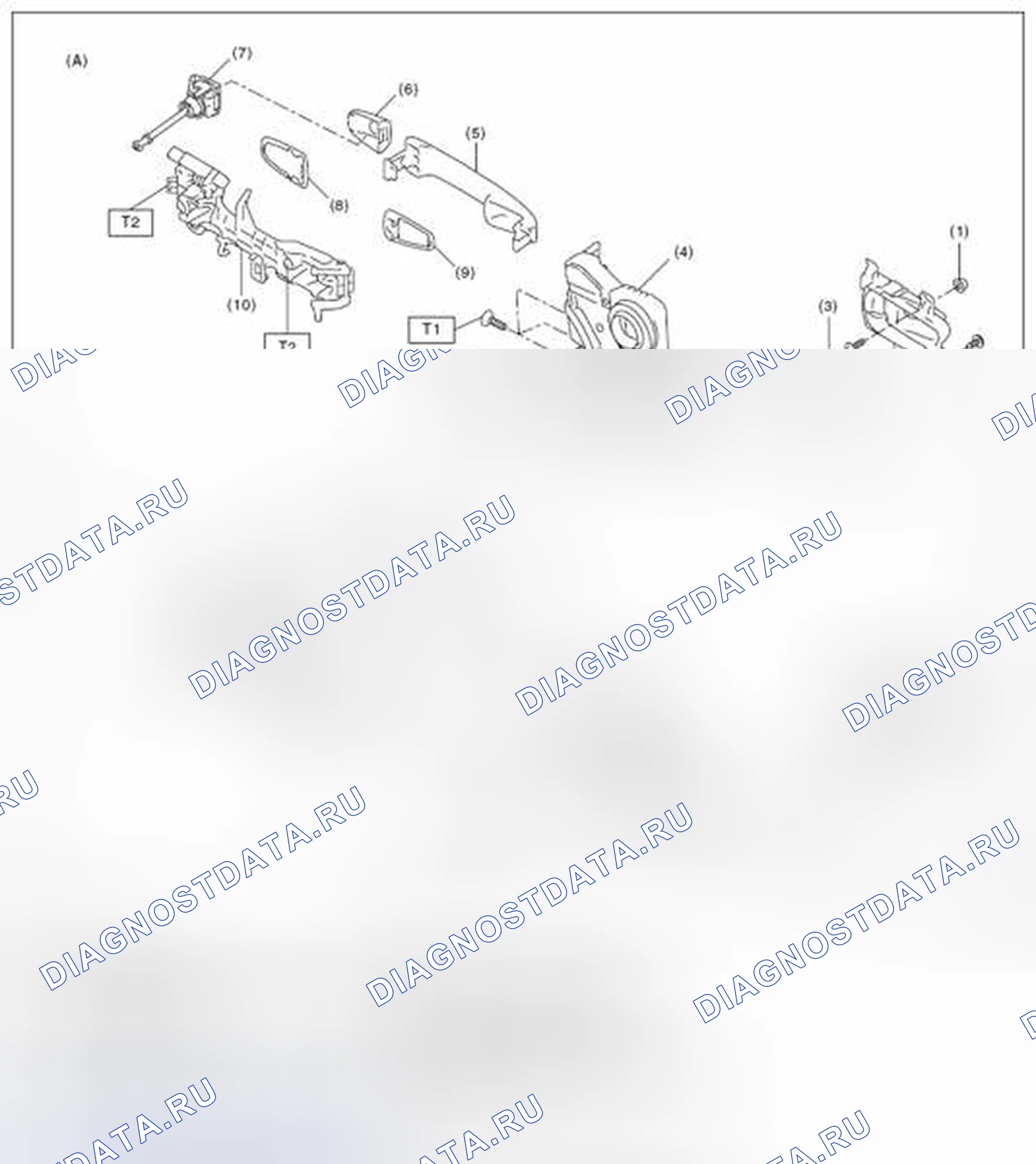 Рис. 8: ДВЕРНОЙ ЗАМОК В СБОРЕ. Subaru Impreza GK