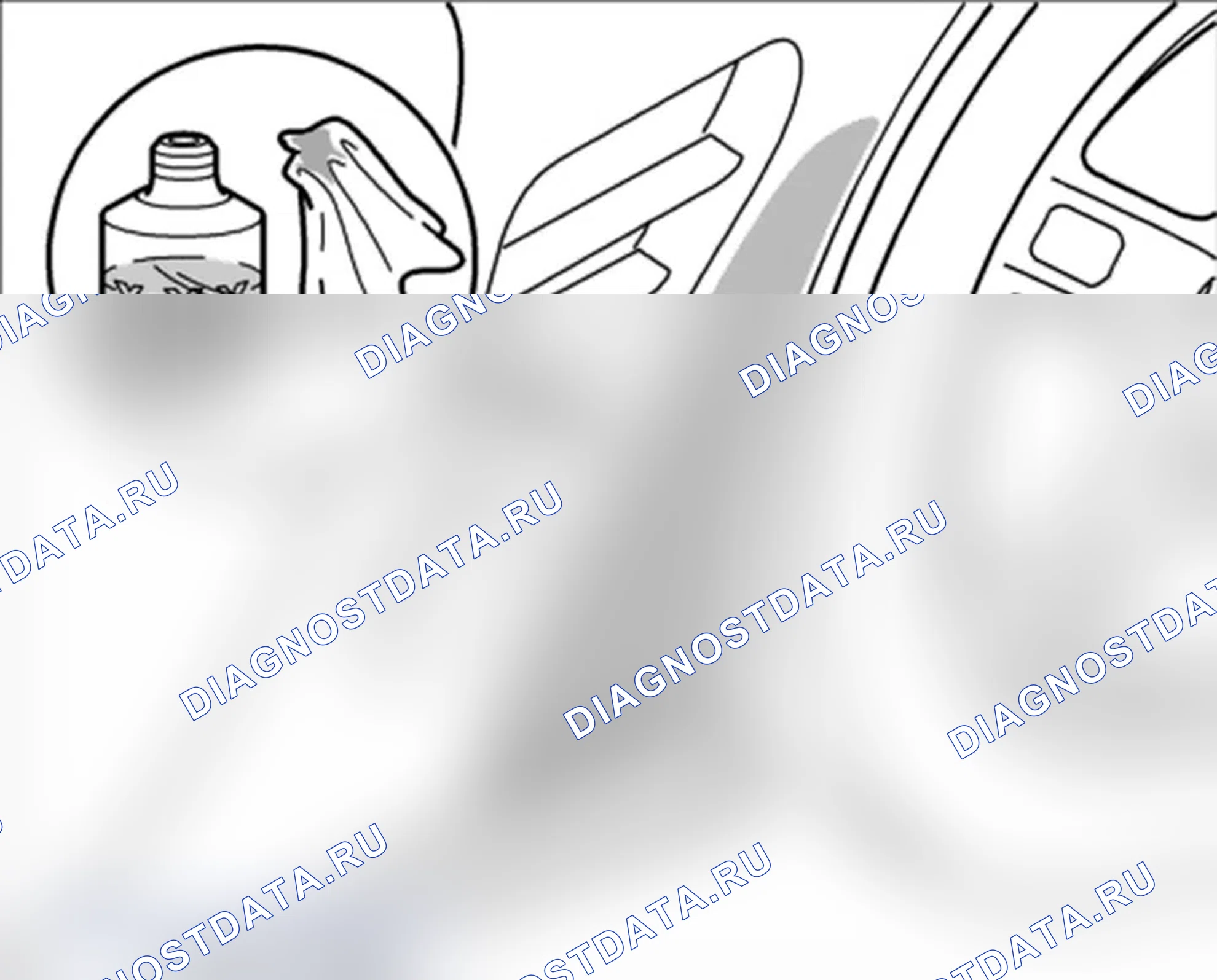 Рис. 210: Крепление защитной пленки из камня. Porsche Cayman S 987