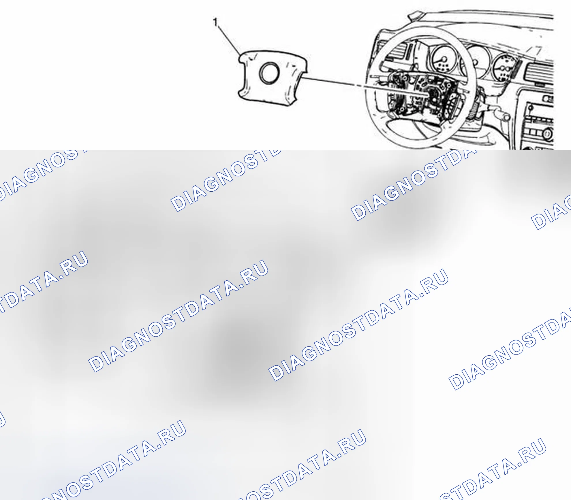 Рис. 9: Замена надувного удерживающего модуля рулевого колеса. Chevrolet Impala IX