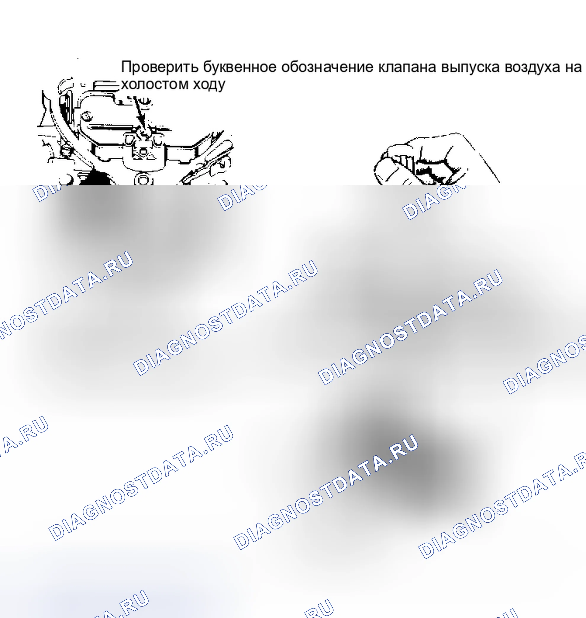 Рис. 6: Стендовая регулировка смеси на холостом ходу Окончательные регулировки необходимо выполнять при установленном карбюраторе и работающем двигателе.. Buick LeSabre V