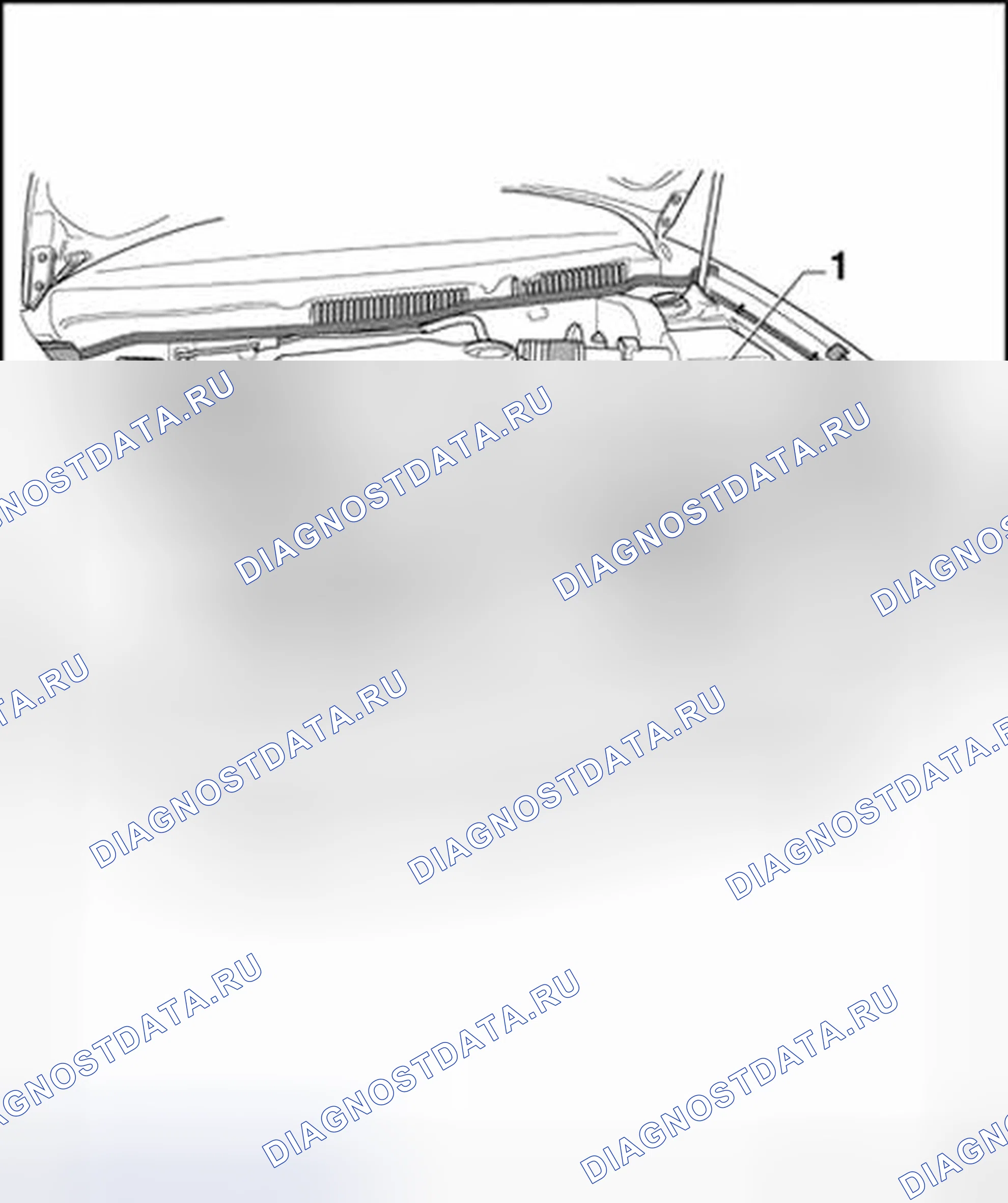 Рис. 35: Замок капота, обзор сборки. Volkswagen Jetta IV