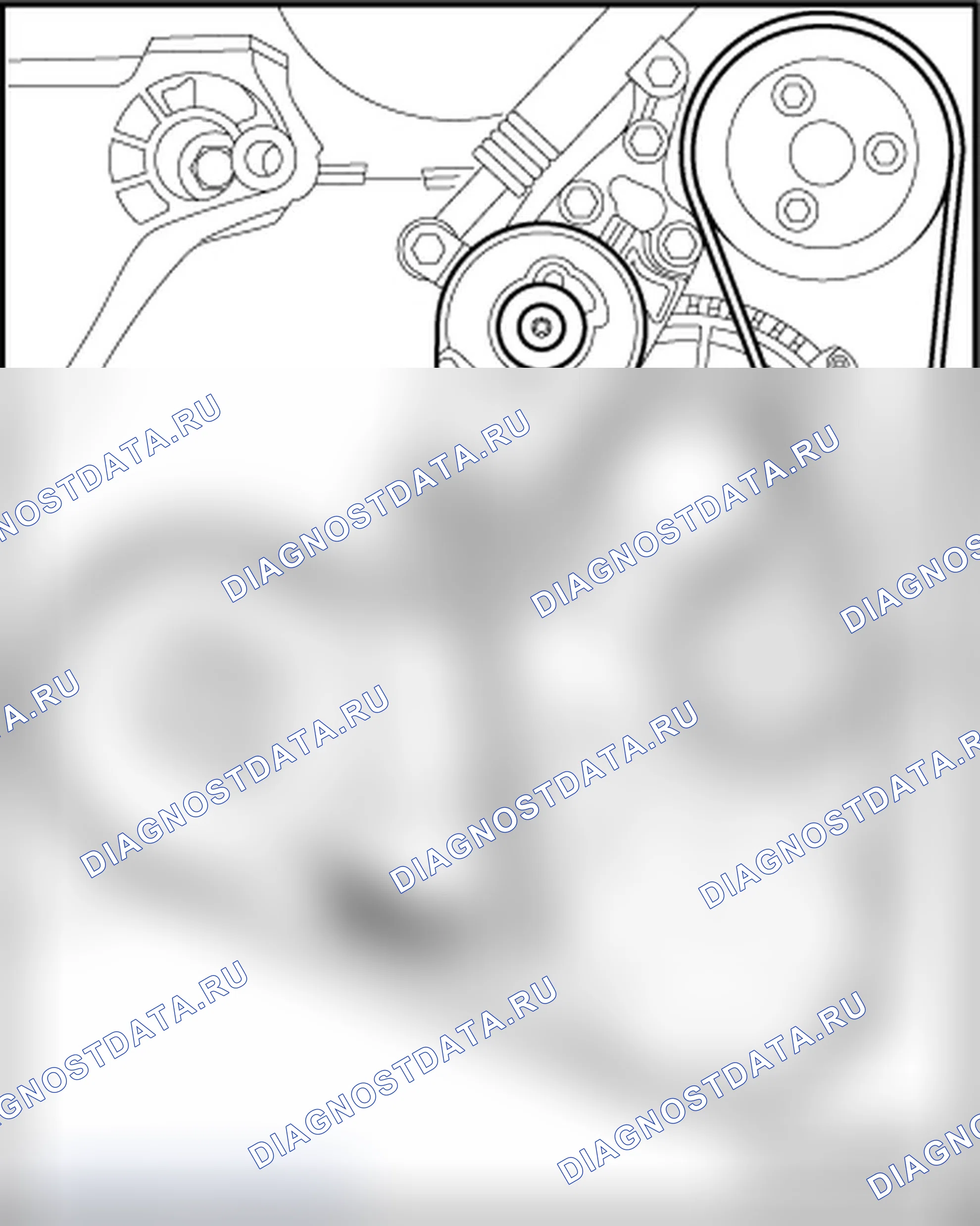 Рис. 285: УСТРОЙСТВО НАТЯЖЕНИЯ РЕБРИСТОГО РЕМНЯ. Volkswagen New Beetle A4