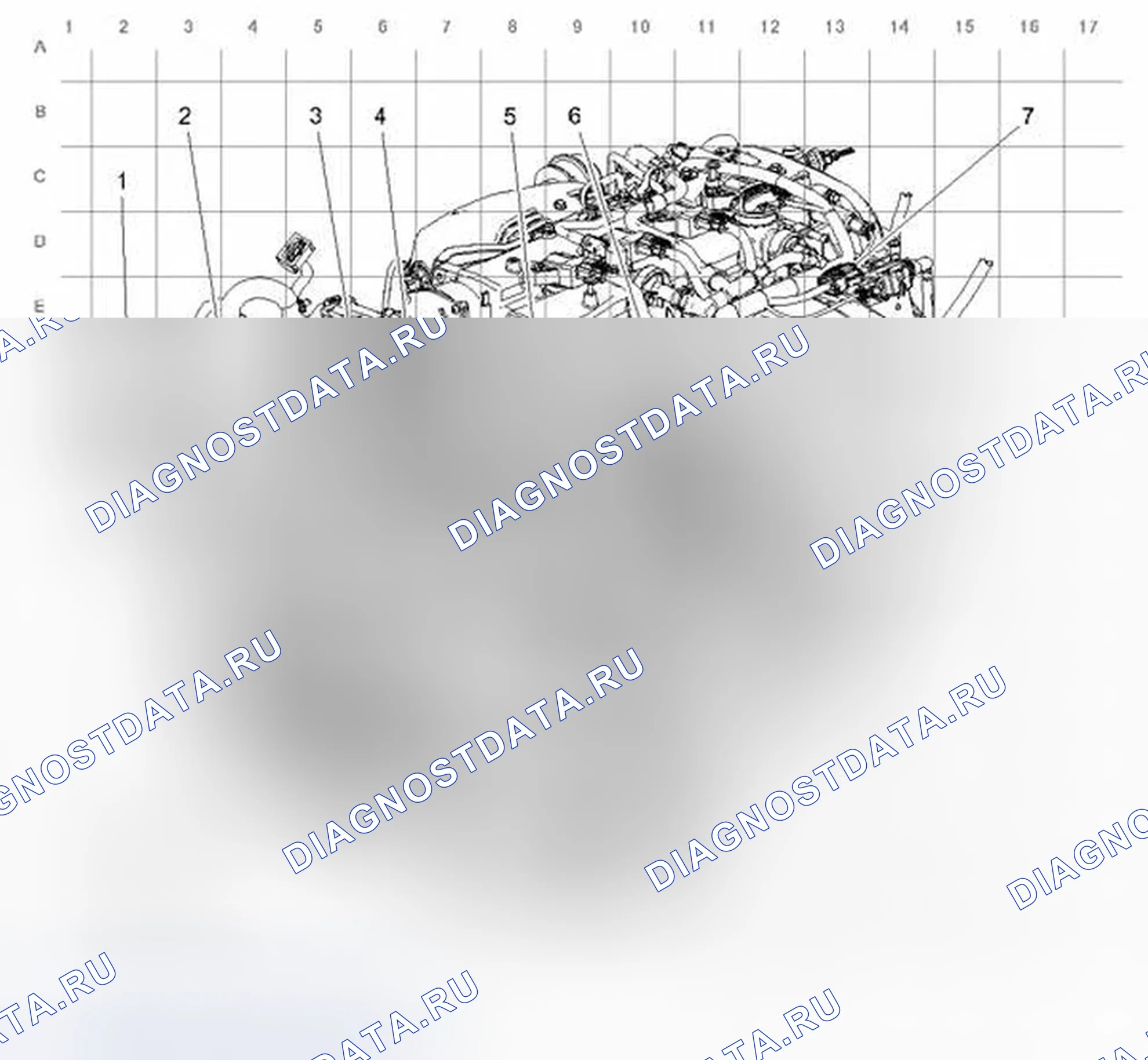 Рис. 54: Прокладка кабелей двигателя - левая задняя часть (LTG). Chevrolet Malibu VIII рестайлинг