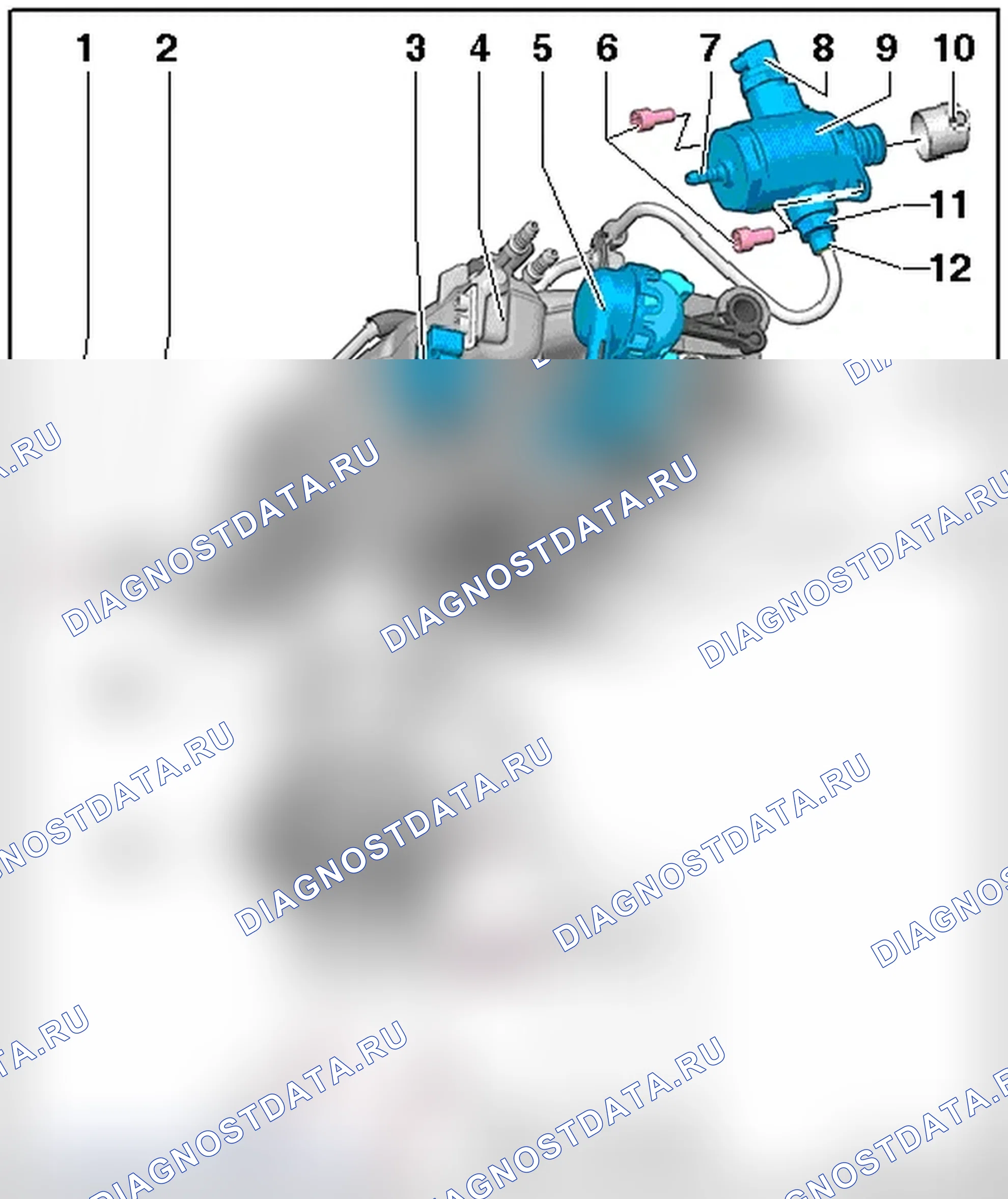 Рис. 310: ОБЗОР ВПУСКНОГО КОЛЛЕКТОРА. Audi A4 B8