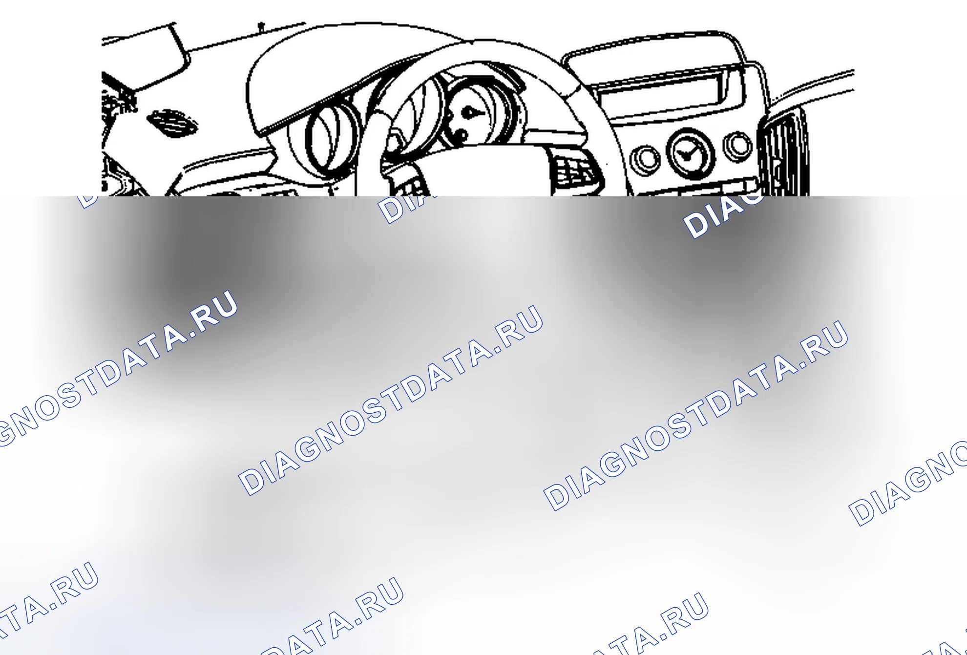 Рис. 73: Замена коленного буфера водителя (левый ручной привод). Cadillac CTS II