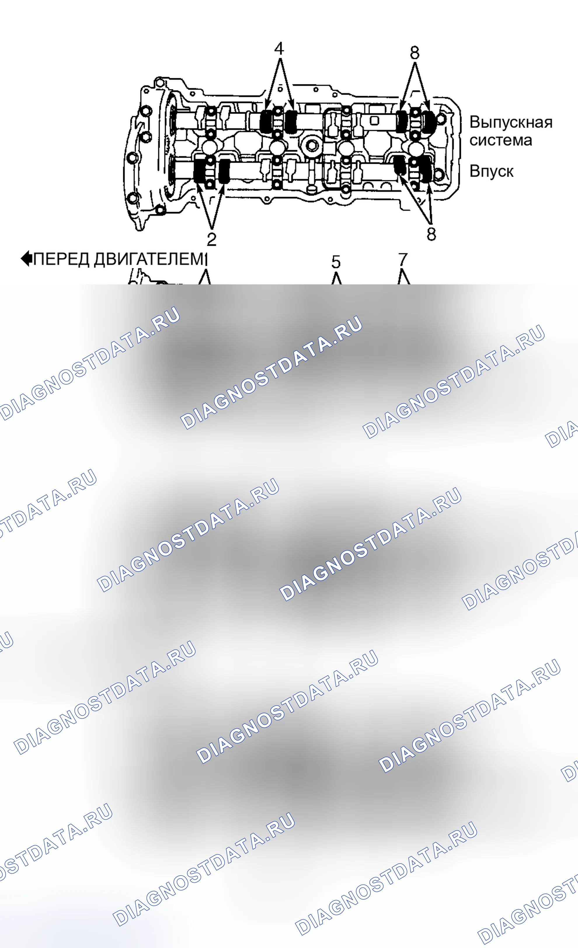 Рис. 44: ЗАЗОР КЛАПАНА. Toyota Land Cruiser 100