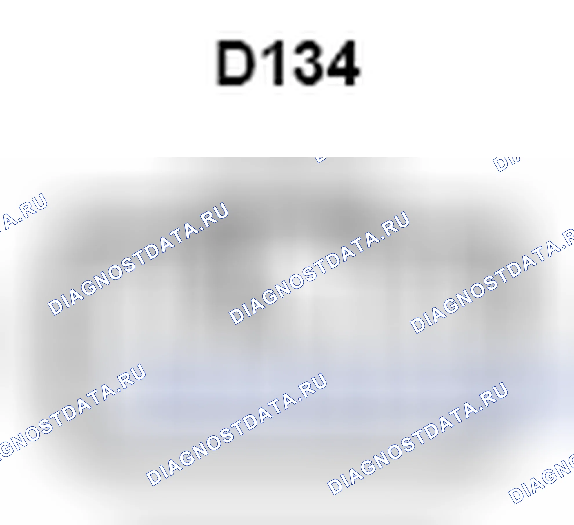 Рис. 504: Вид с торца разъема радиоприемника в сборе (D134). Toyota Sienna III