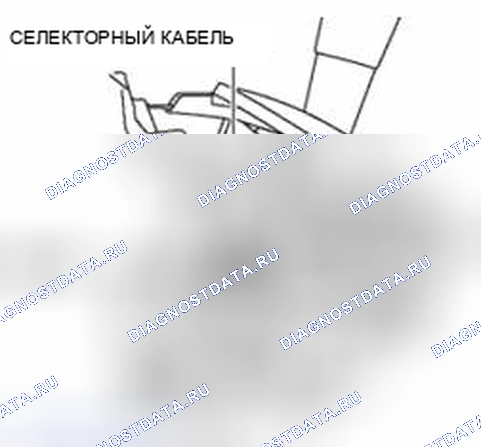 Рис. 454: Регулировка селекторного кабеля. Audi Q8 I