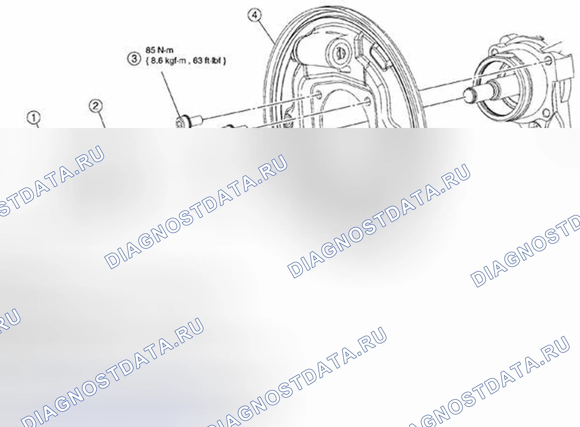 Рис. 30: ПОДШИПНИК КОЛЕСА - СНЯТИЕ / УСТАНОВКА ПОЛНОГО ПРИВОДА (AWD). Mazda Tribute II