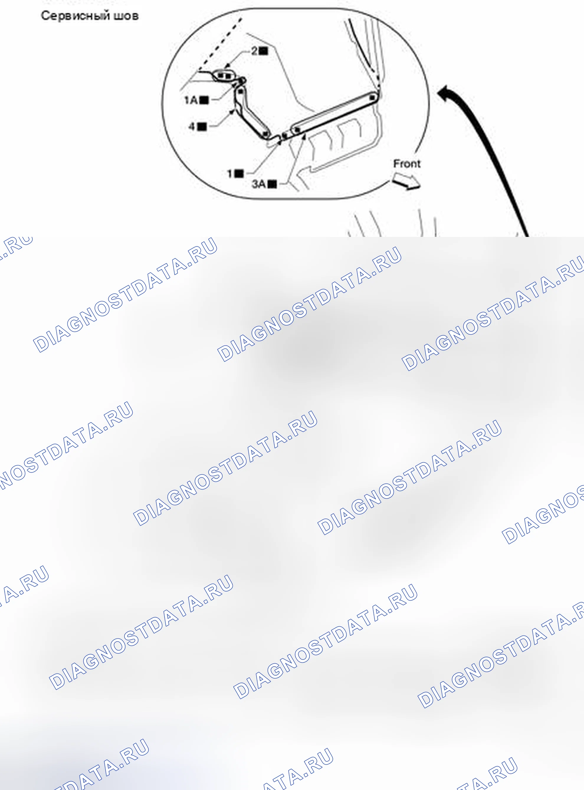 Рис. 379: Задний пол, задняя правая часть. Nissan Altima L33