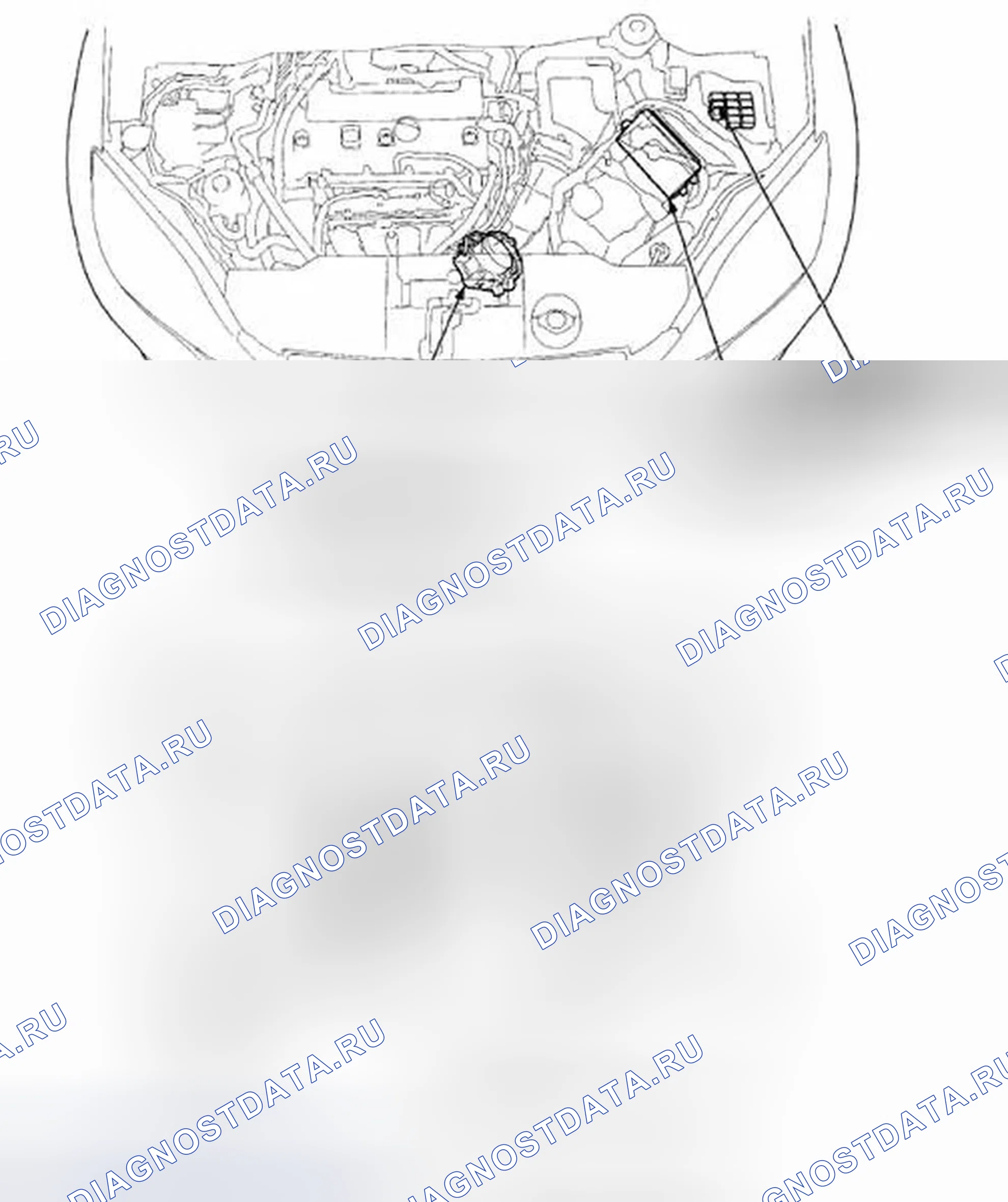 Рис. 710: Указатель расположения компонентов. Honda CR-V III рестайлинг