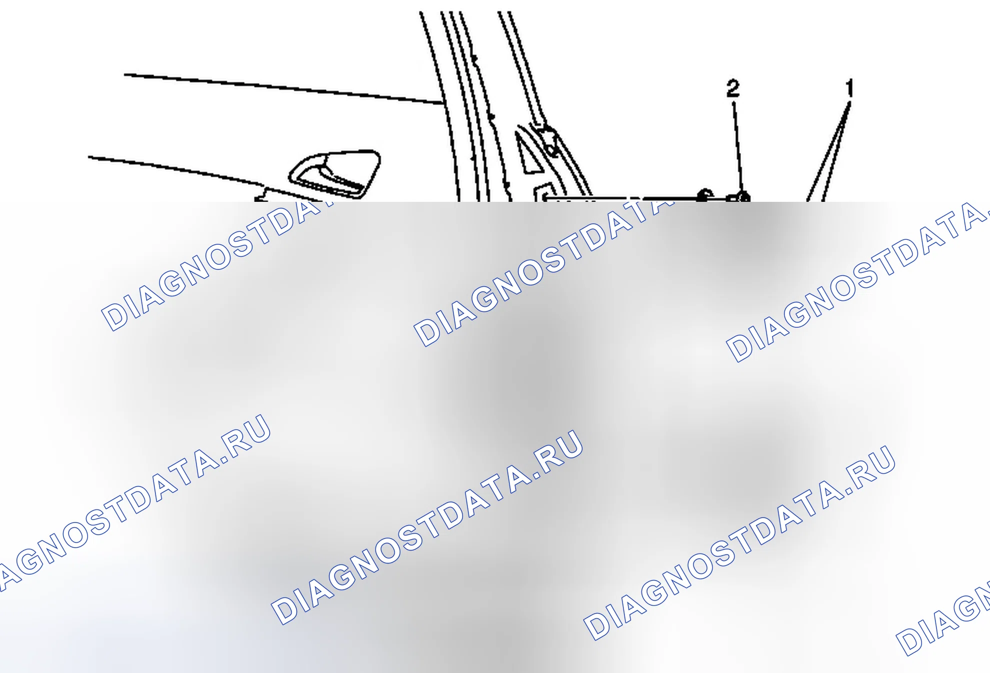 Рис. 28: Замена верхней петли и нижней петли задней боковой двери. Chevrolet Volt I