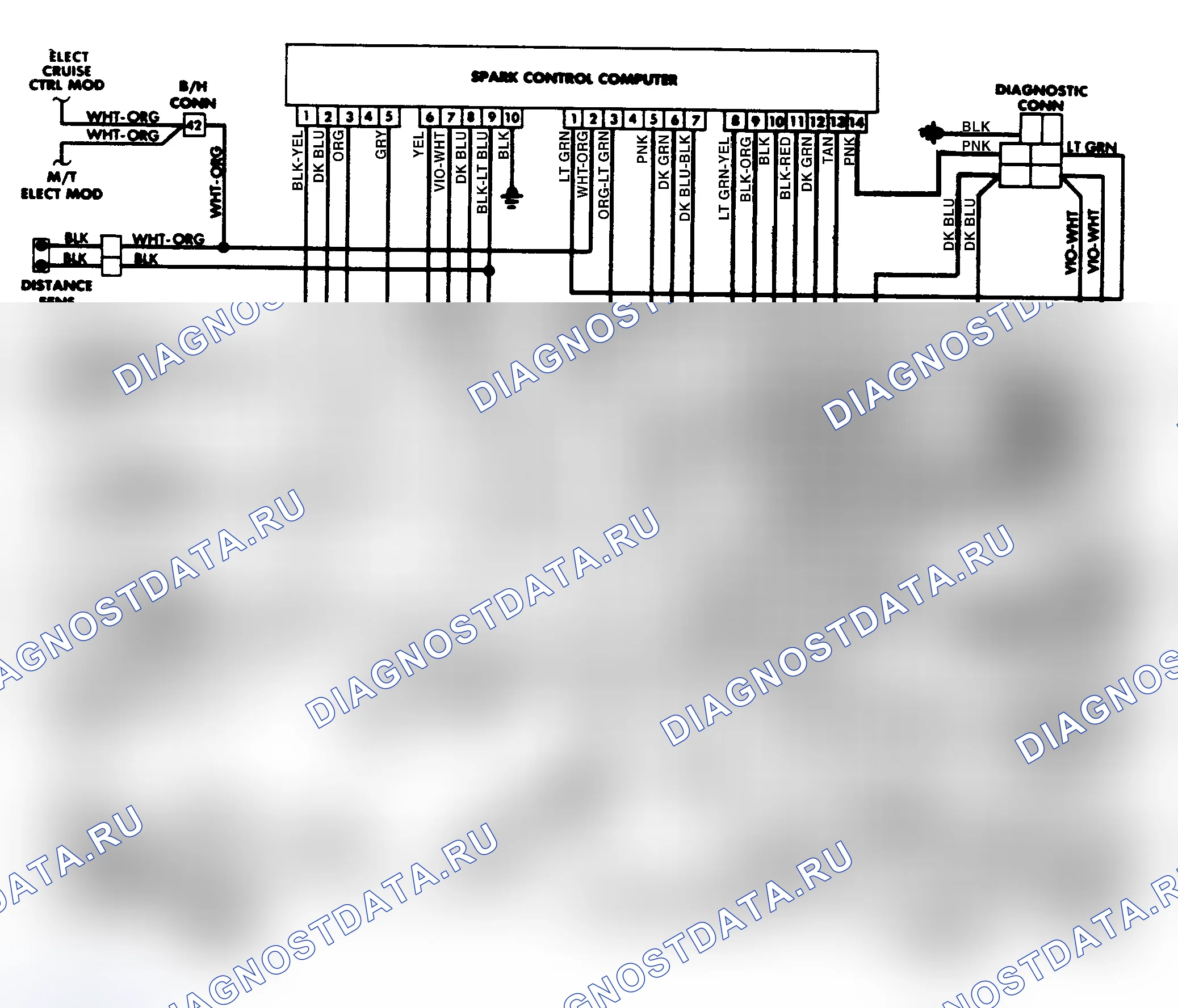 Рис. 312: Схема подключения системы 2.2L FWD EFC. Plymouth Grand Voyager I