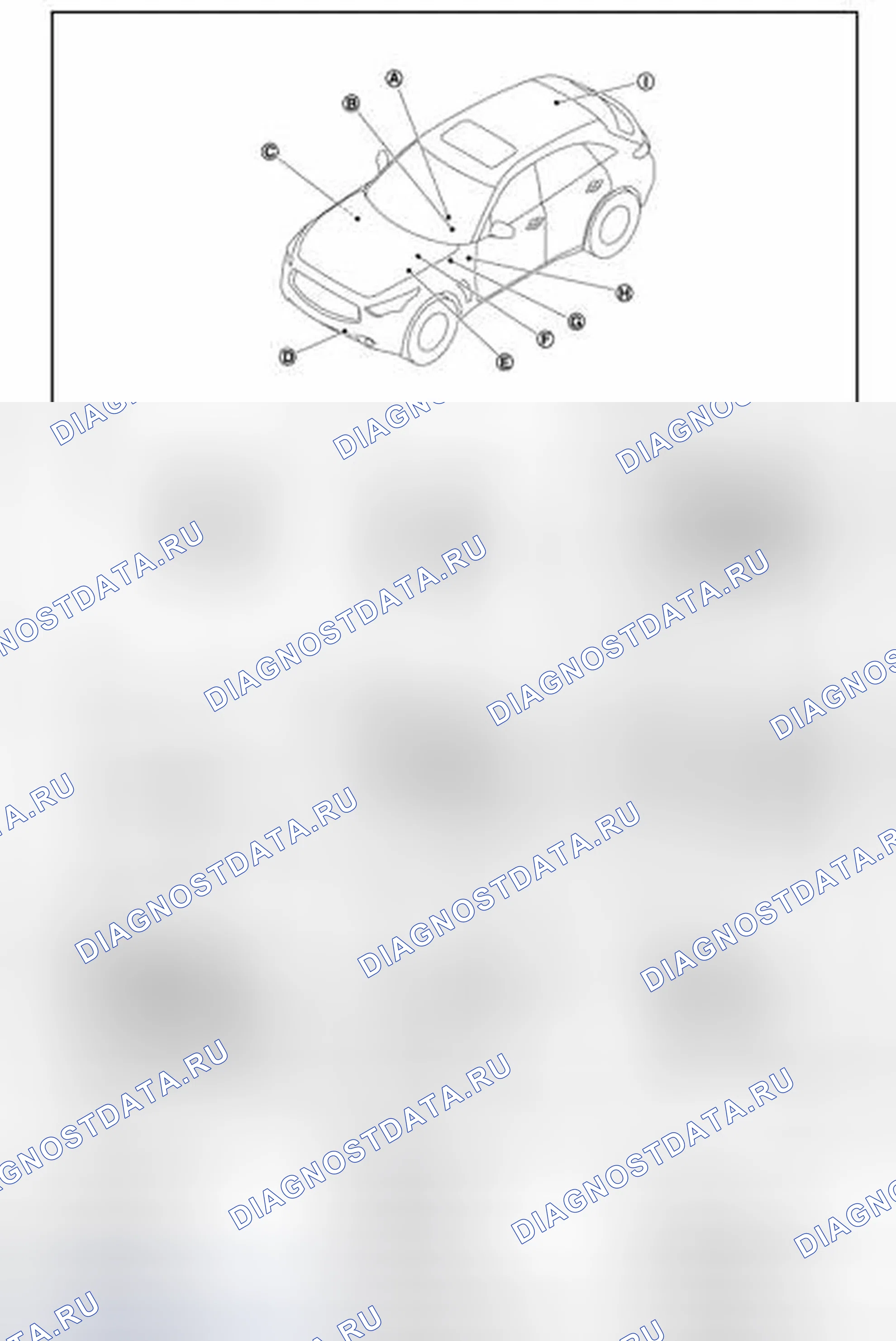 Рис. 34: Расположение компонентов. Infiniti FX50 II