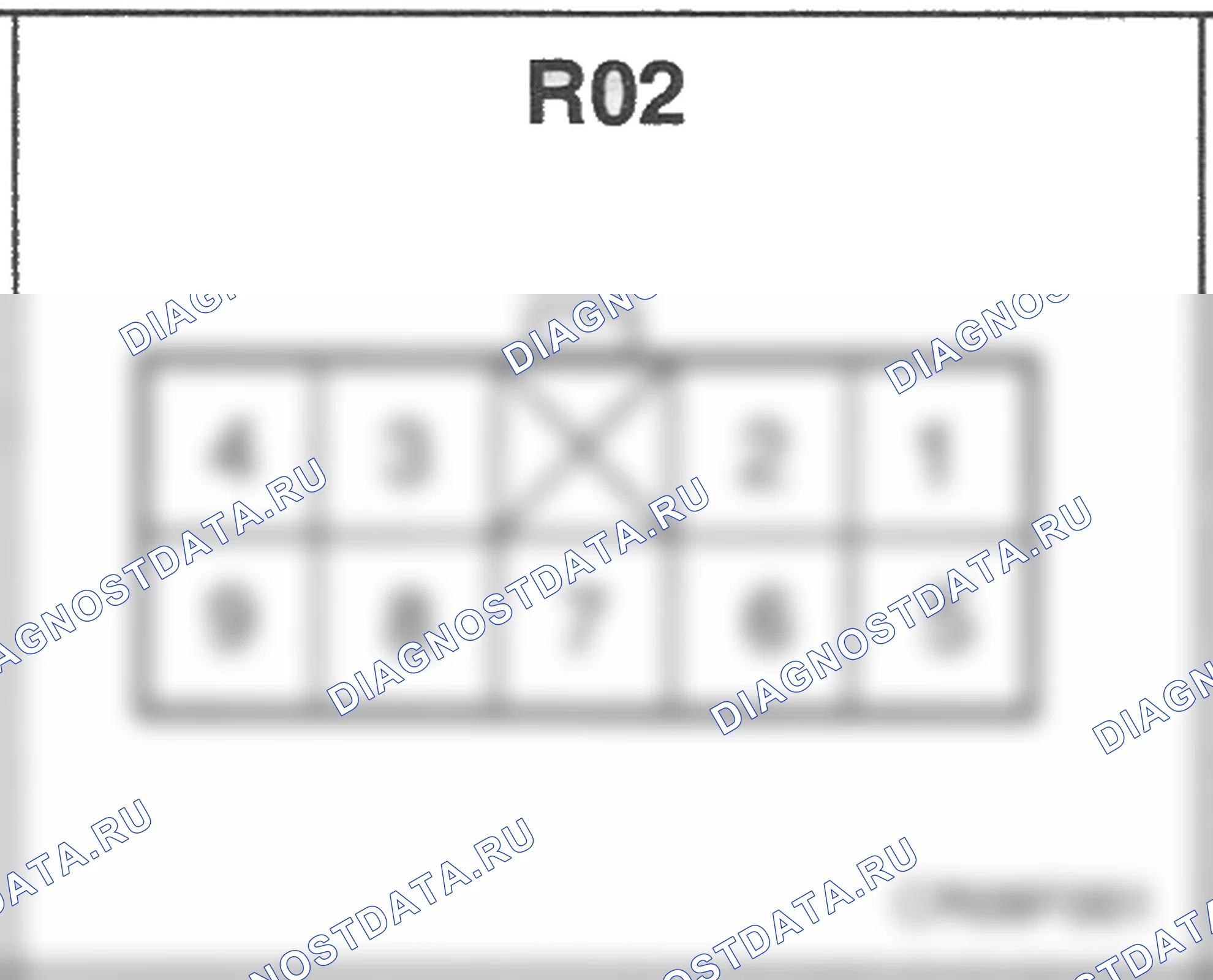 Распиновка разъёма R02 — заднего жгута. Hyundai Accent LC