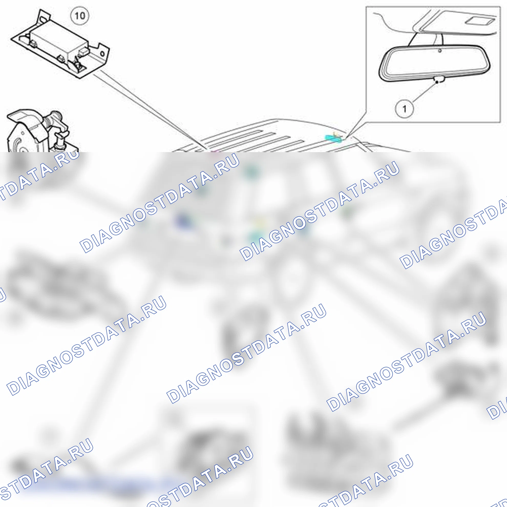 Рис. 7: РУЧКИ, ЗАМКИ, ЗАЩЕЛКИ И СИСТЕМЫ ВВОДА. Land Rover Range Rover L322