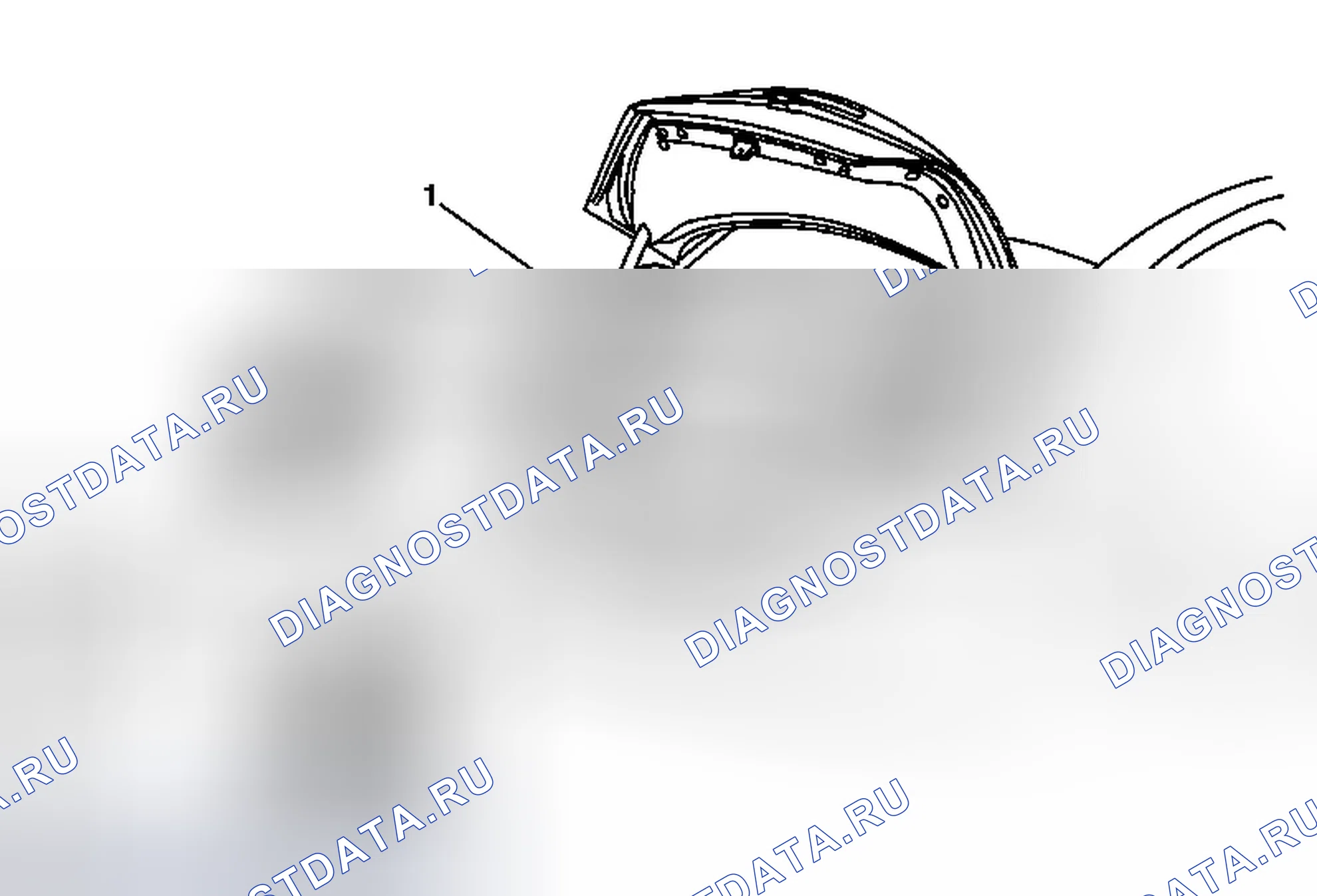 Рис. 45: Замена крышки заднего отсека. Buick Regal V