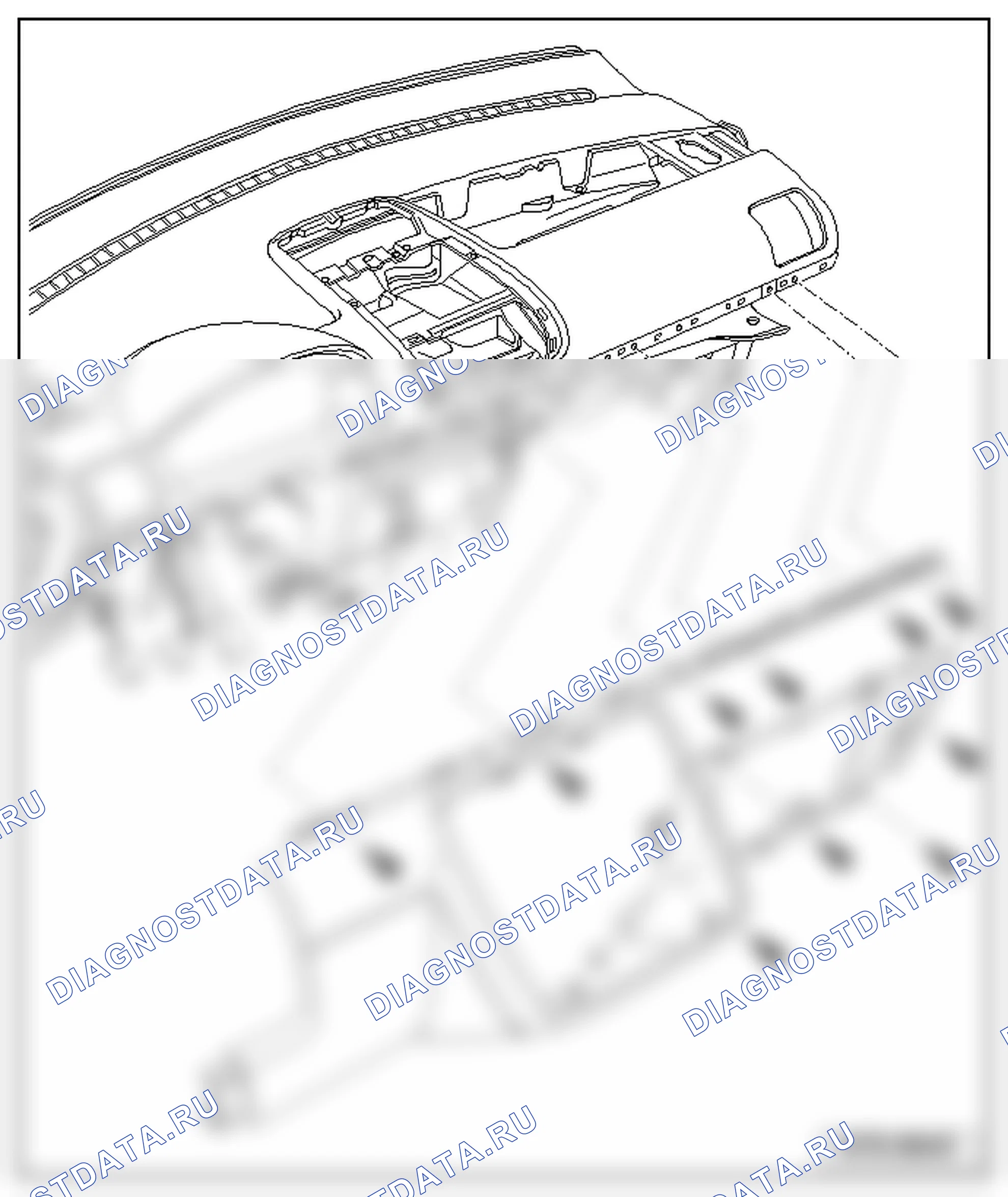 Приборная панель (общий ремонт кузова, внутренняя часть) (см. 2). SEAT Alhambra I