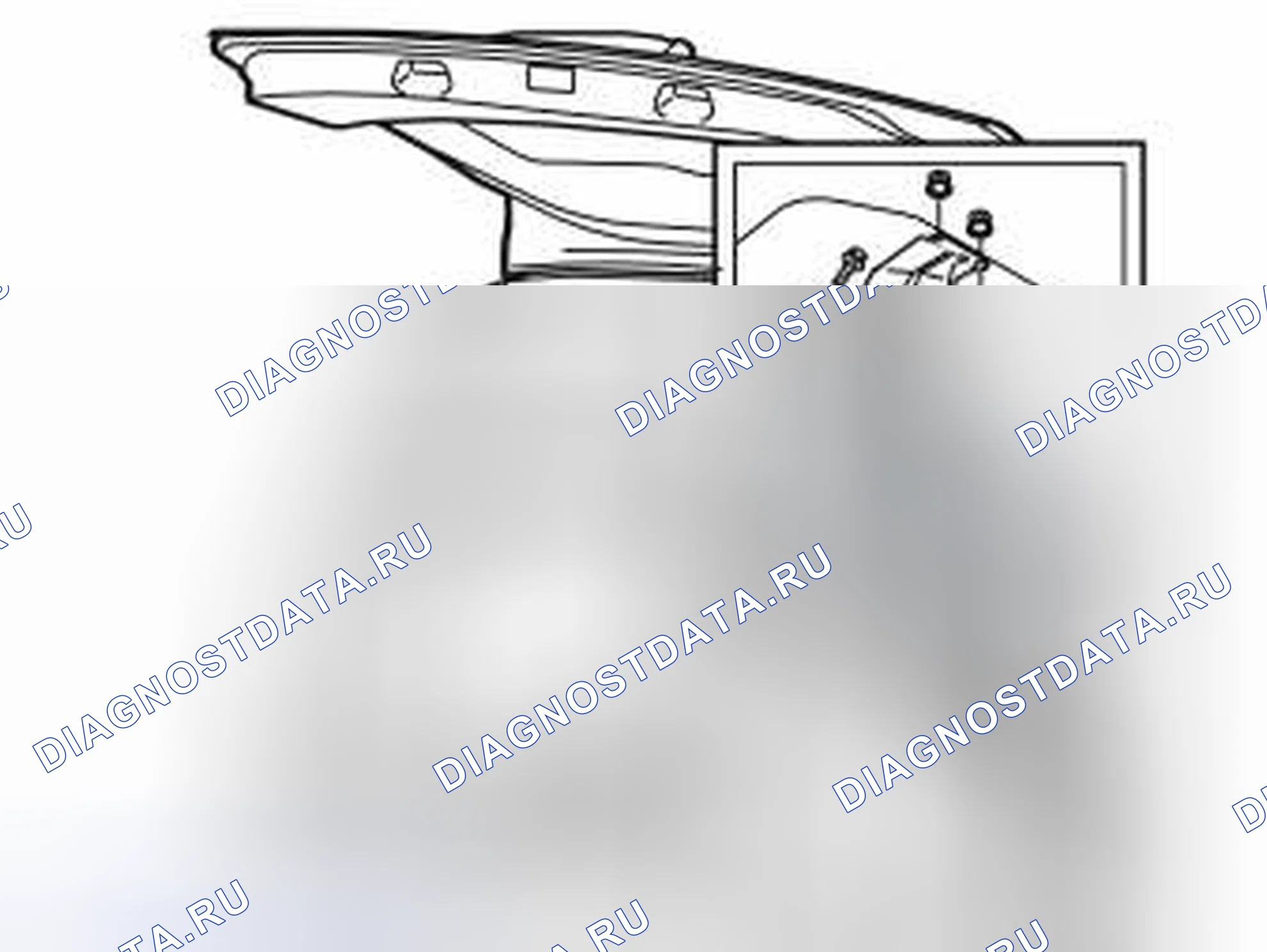Рис. 114: Снять крышку аккумулятора. Volvo XC70 I рестайлинг