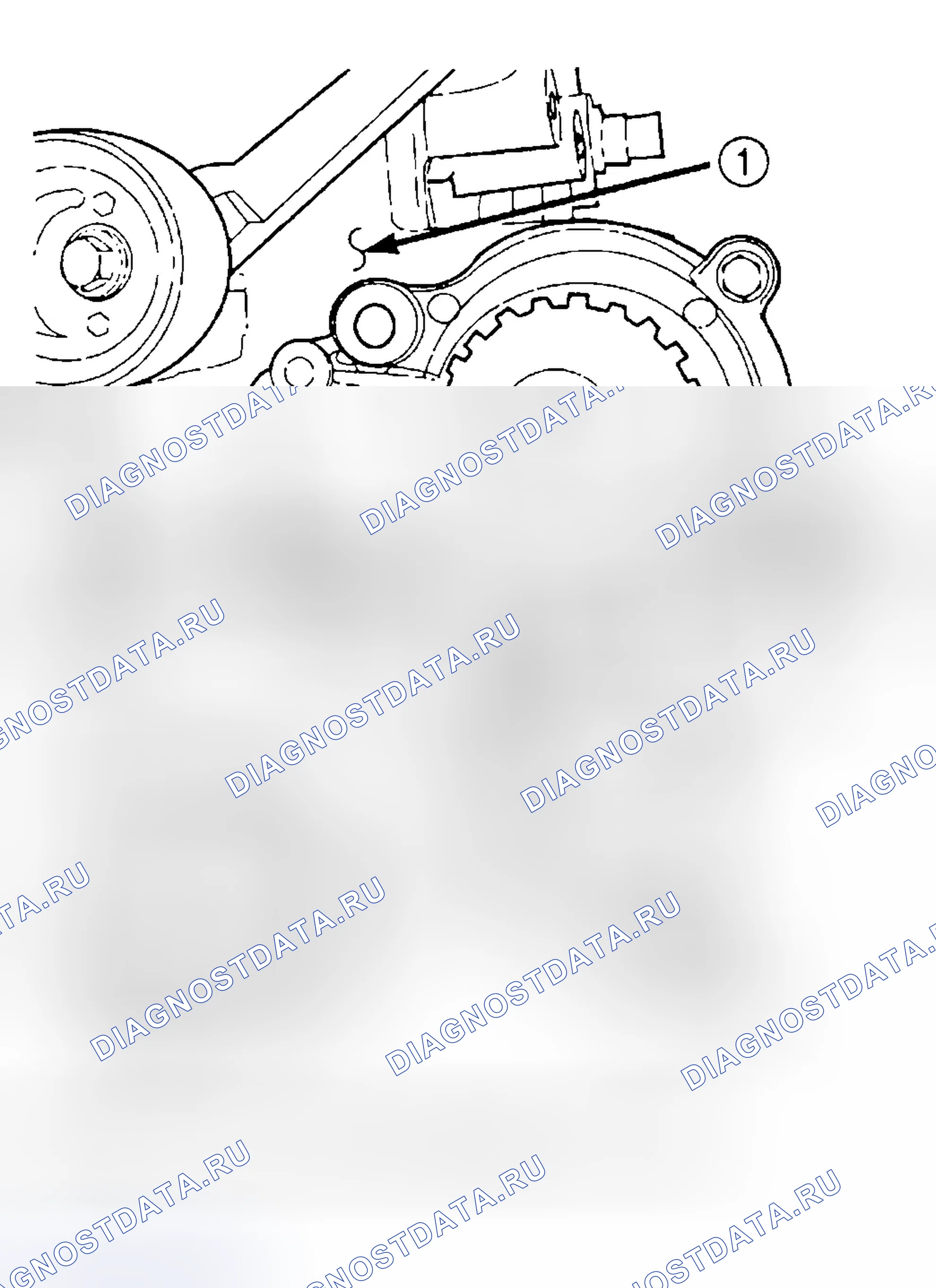 Рис. 14: ДЕМОНТАЖ - ДВИГАТЕЛЬ 2,4 л. Jeep Liberty I