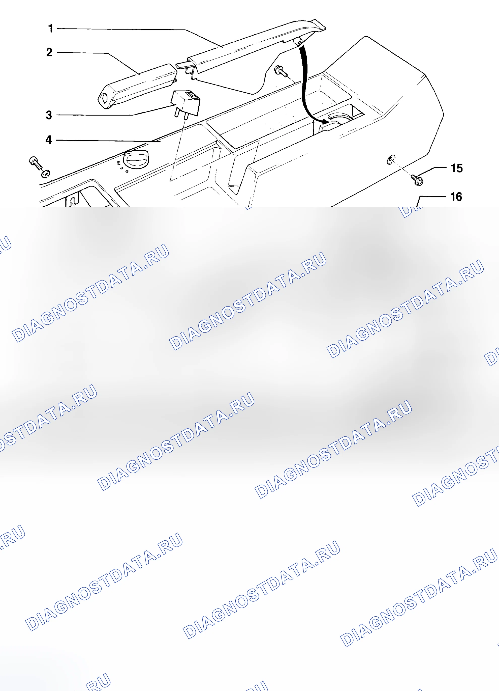 Рис. 48: РЫЧАГ СТОЯНОЧНОГО ТОРМОЗА. Audi V8 4C