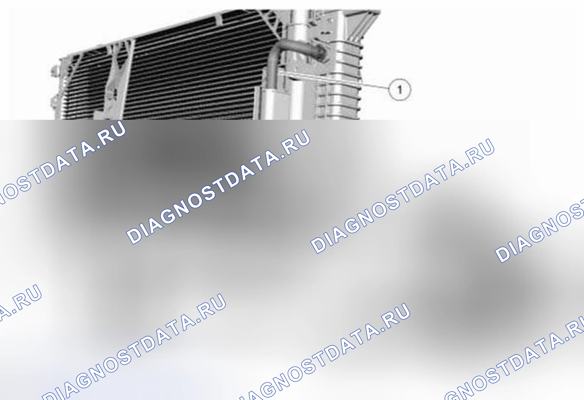Рис. 195: Двигатель 6.2L (2V) со вспомогательным охладителем трансмиссионной жидкости. Ford Pickup F250 Super Duty II