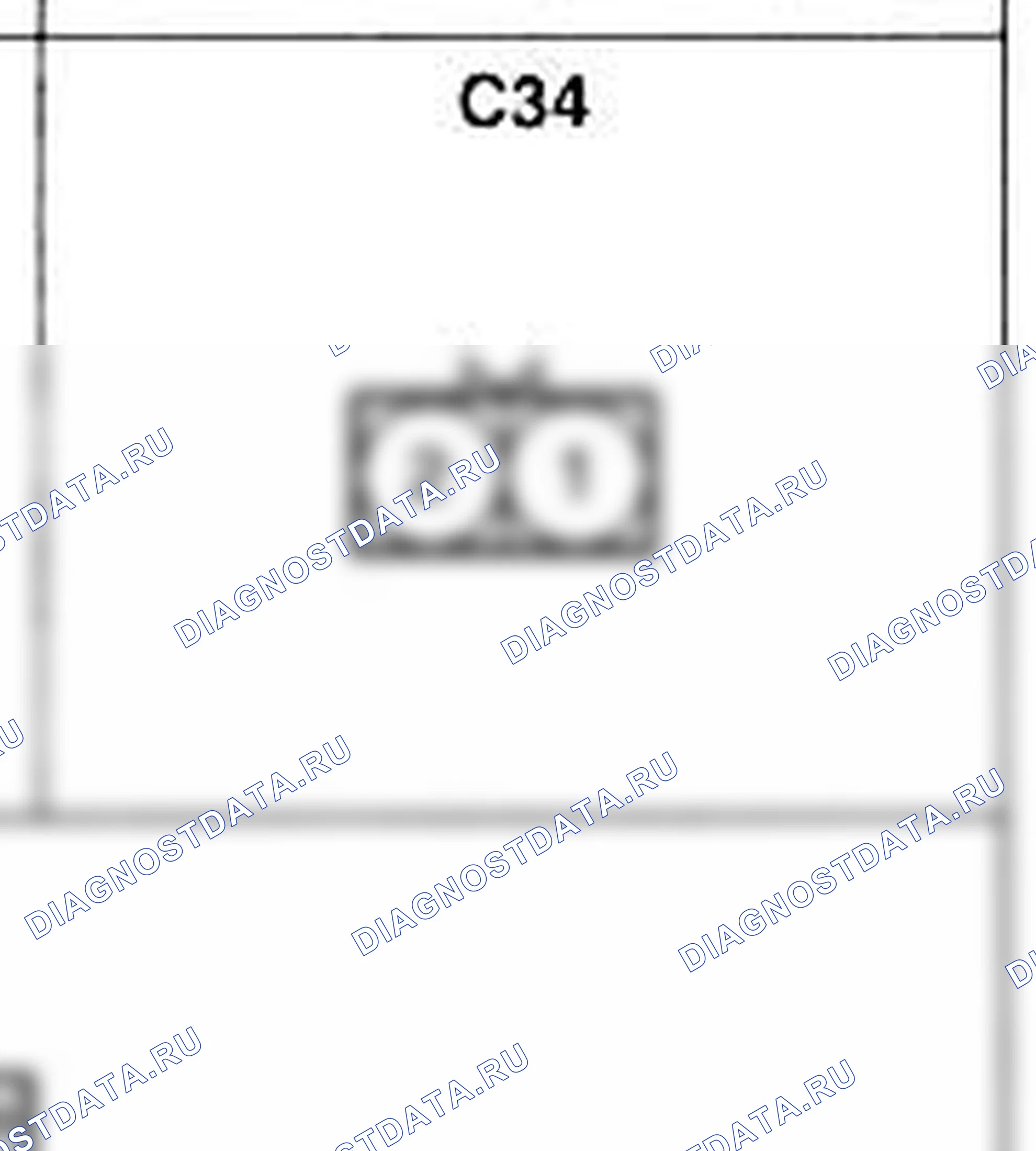 Распиновка разъёма C34 — жгута управления. Hyundai Atos MX