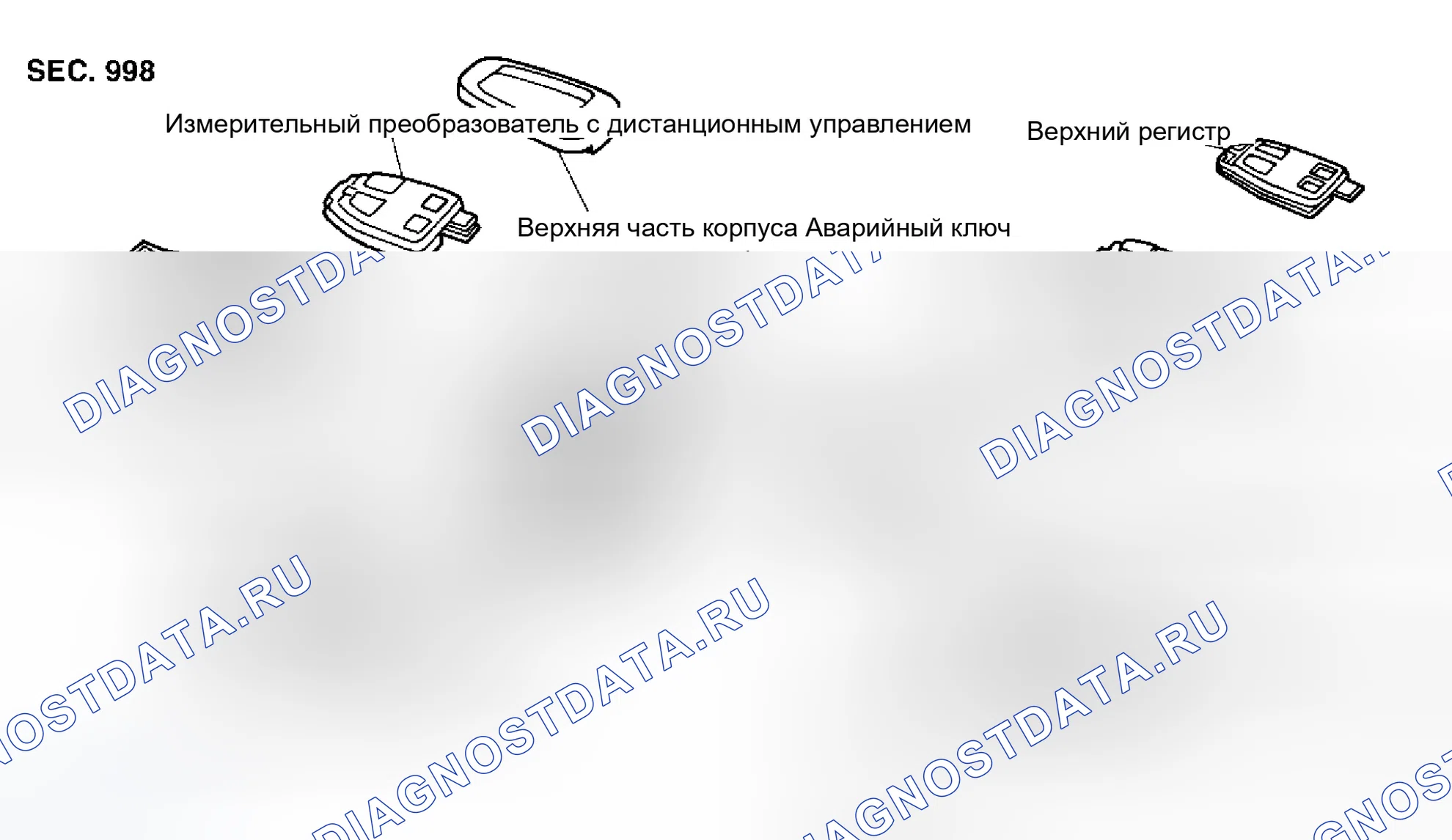 Рис. 174: Замена батареи с электронным ключом. Infiniti Q45 III