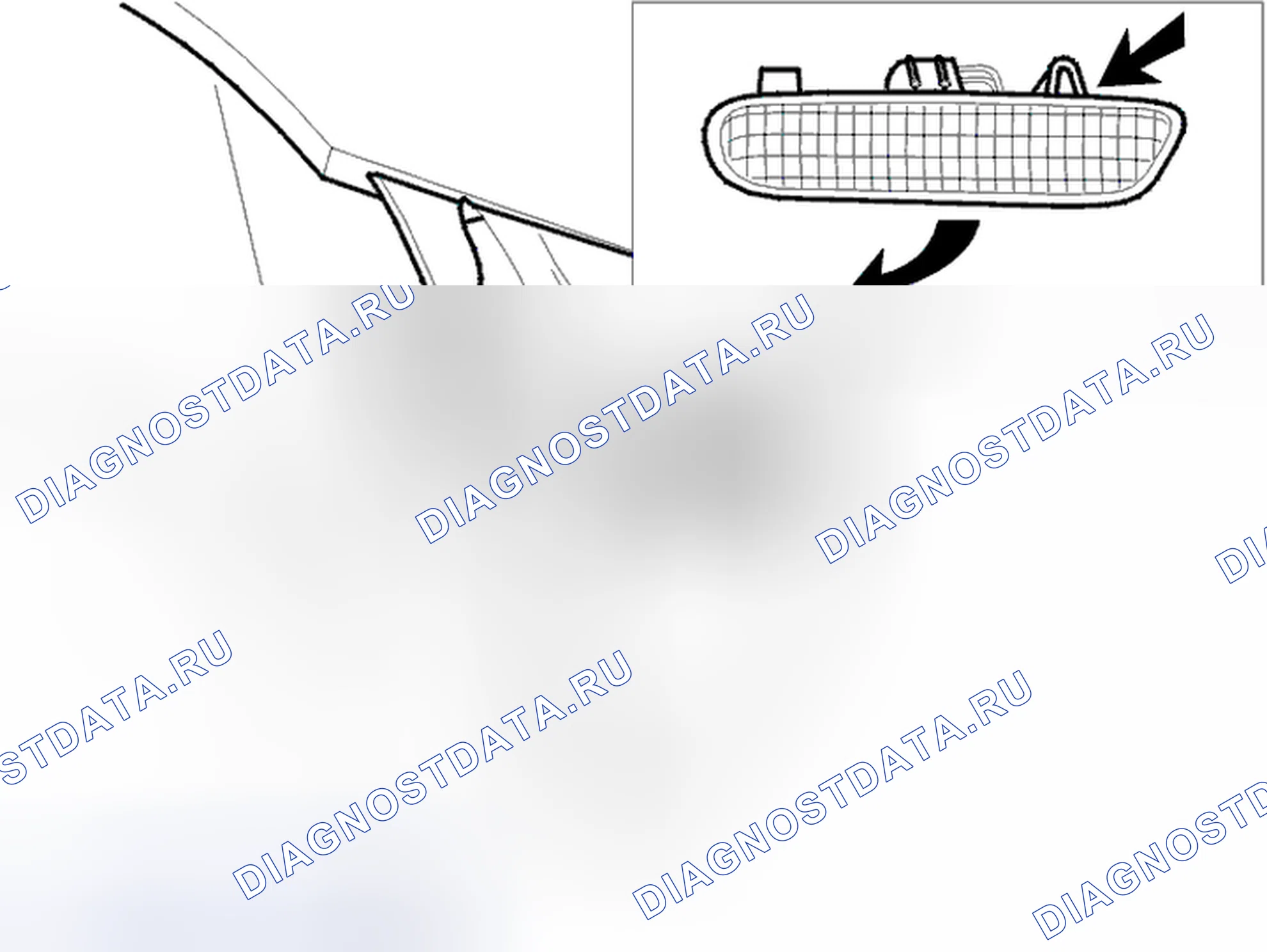 Рис. 43: Замена задних боковых габаритных огней. Volvo S40 I рестайлинг