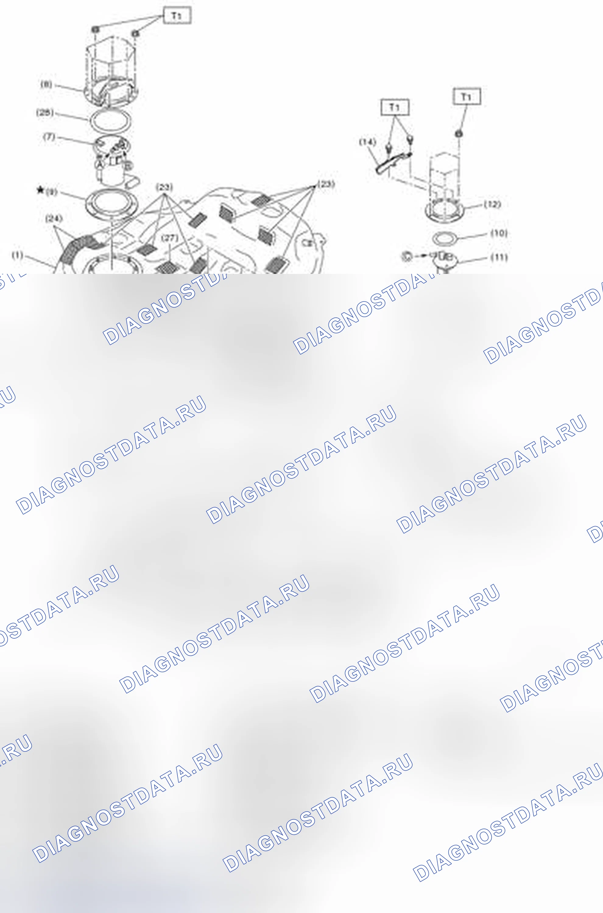 Рис. 101: ТОПЛИВНЫЙ БАК. Subaru Legacy BM/BR рестайлинг