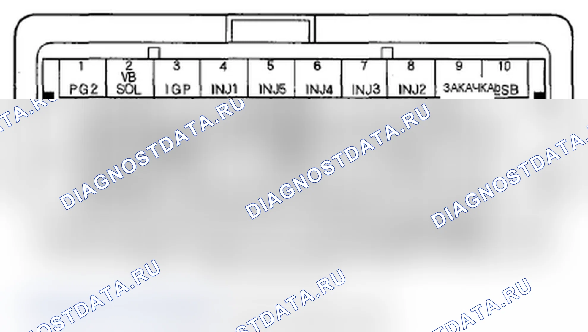 Рис. 215: Входы и выходы ИКМ разъема B (треугольник) (49P). Acura MDX II рестайлинг