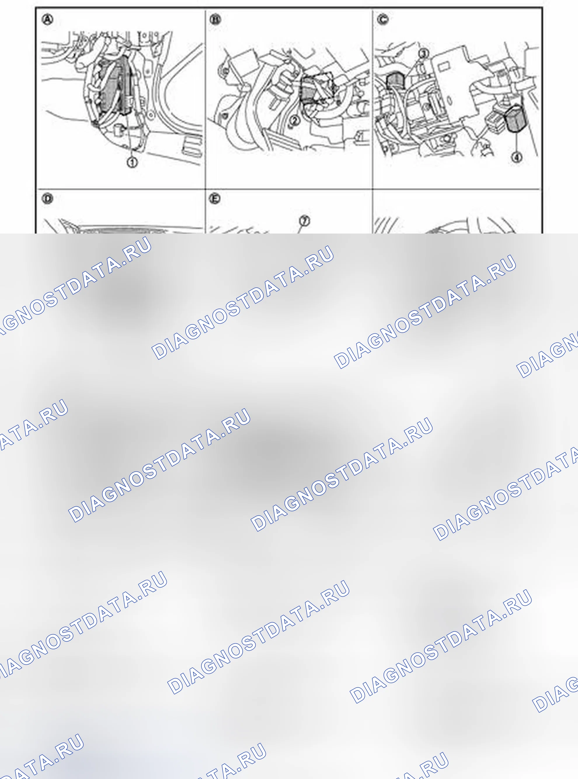 Рис. 24: ФУНКЦИЯ ПОМОЩИ ПРИ ВВОДЕ: Расположение компонентов. Infiniti EX35 I