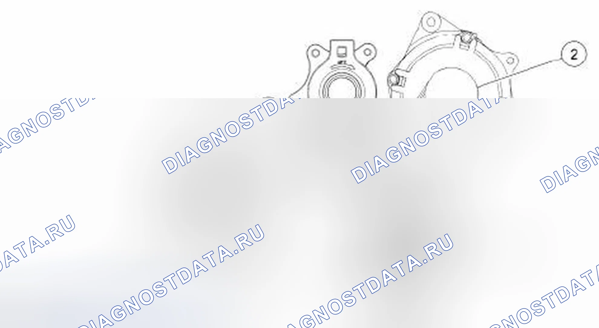 Рис. 2: Разводка ремня переднего привода (FEAD) - 3.5L и 3.7L. Ford Edge I рестайлинг