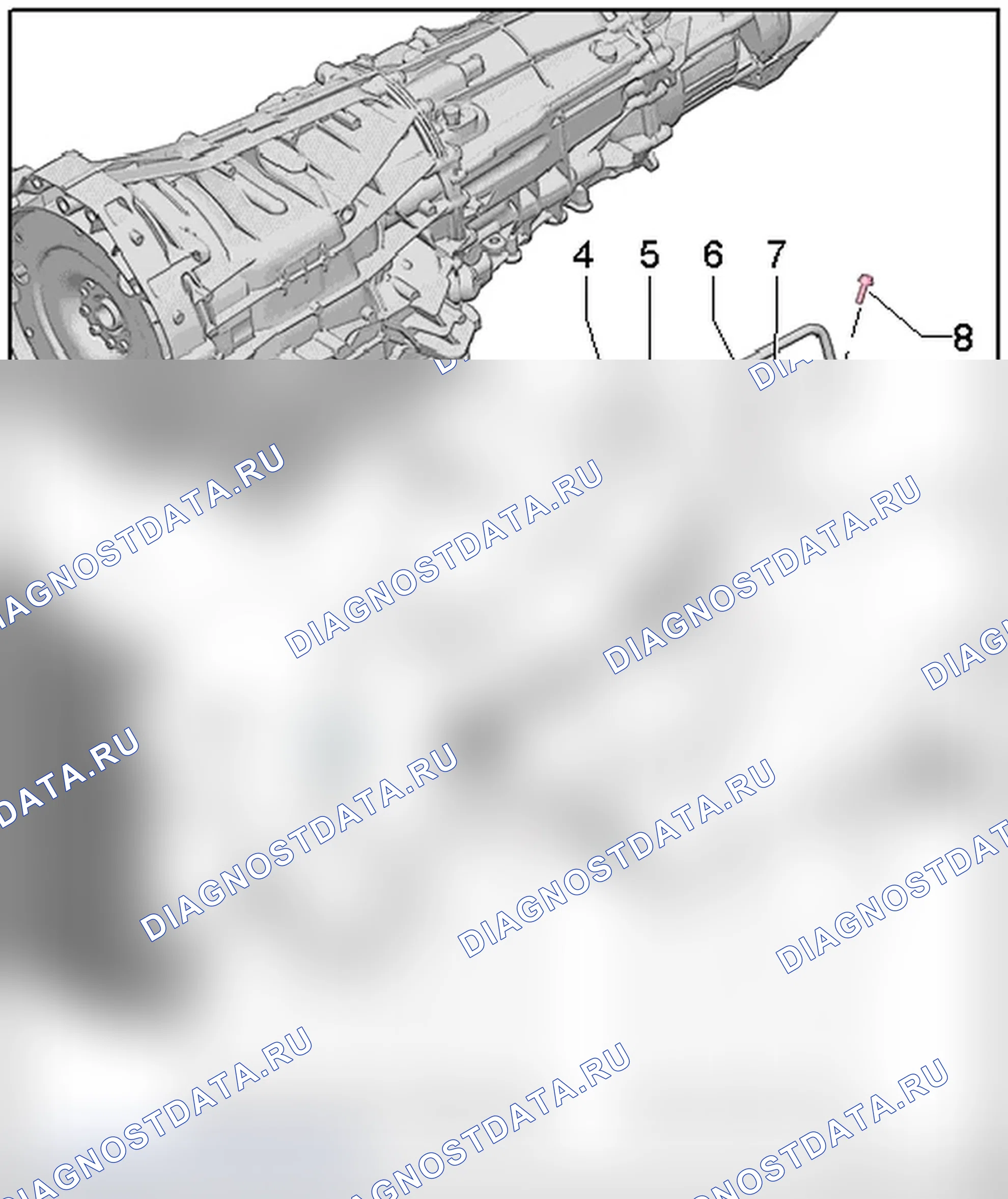 Рис. 18: ОХЛАДИТЕЛЬ ATF, ТРУБЫ ATF И ОБЗОР ФИЛЬТРА ATF - КОД (Ы) ДВИГАТЕЛЯ: CFSA. Audi S4 B8 рестайлинг