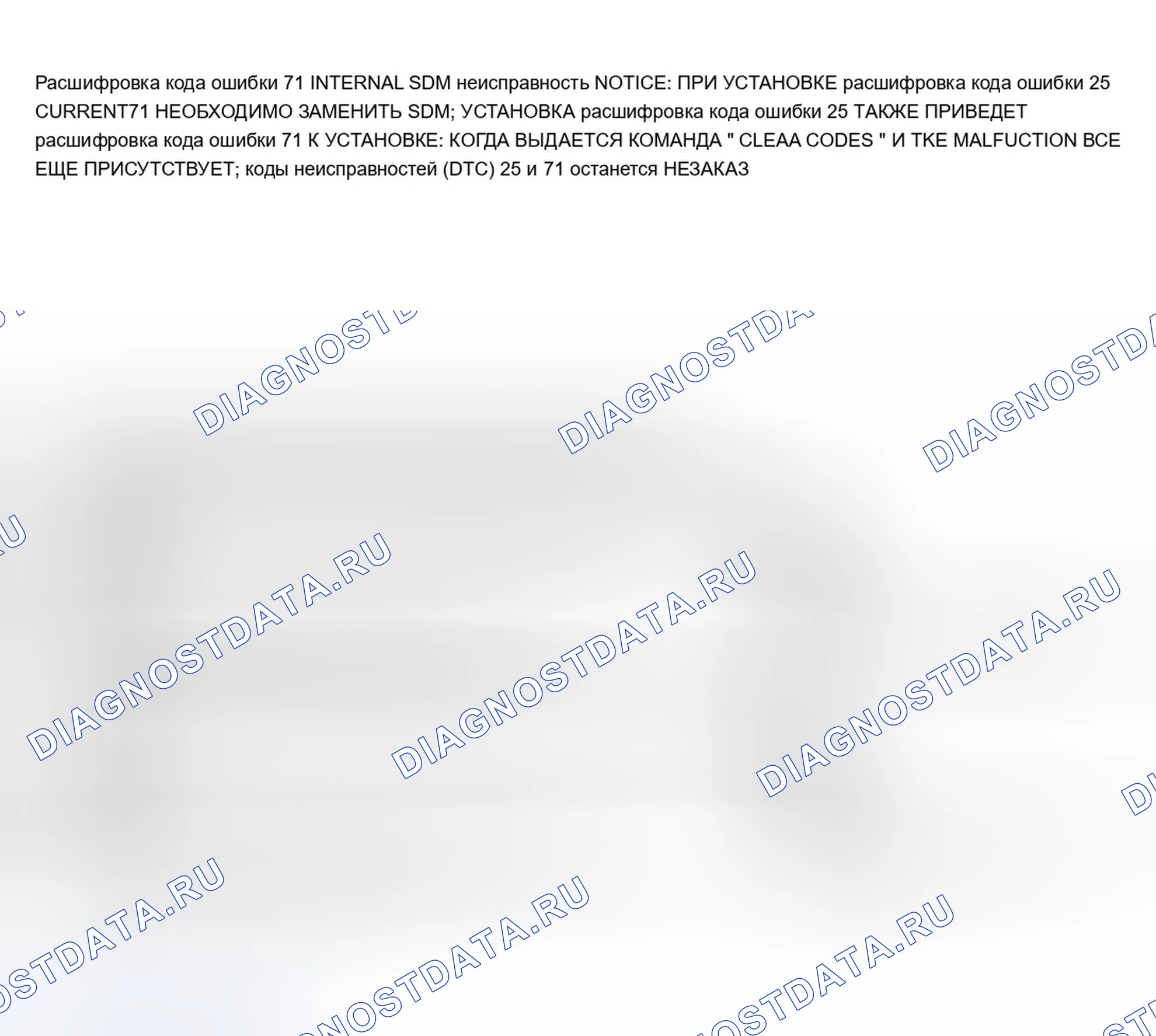 Рис. 22: расшифровка кода ошибки очистится. Chevrolet Monte Carlo V