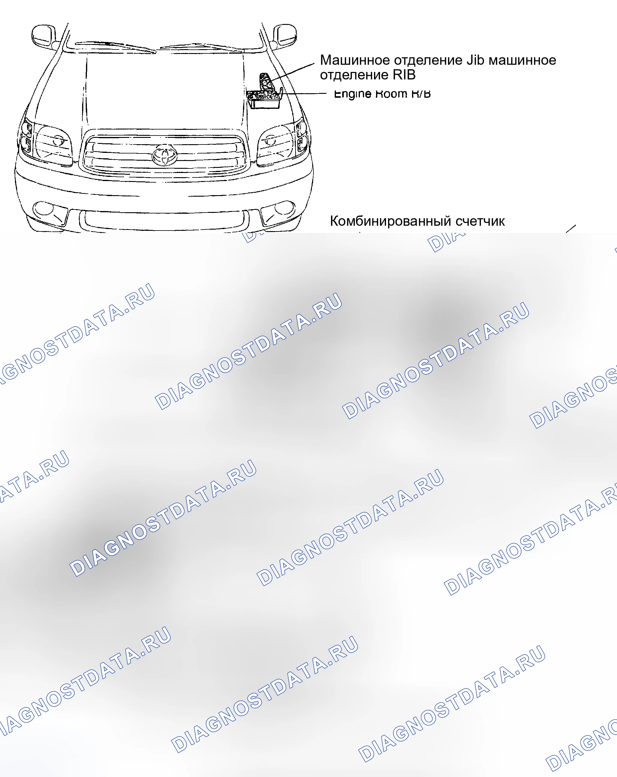 Рис. 11: РАСПОЛОЖЕНИЕ ДЕТАЛЕЙ. Toyota Sequoia I